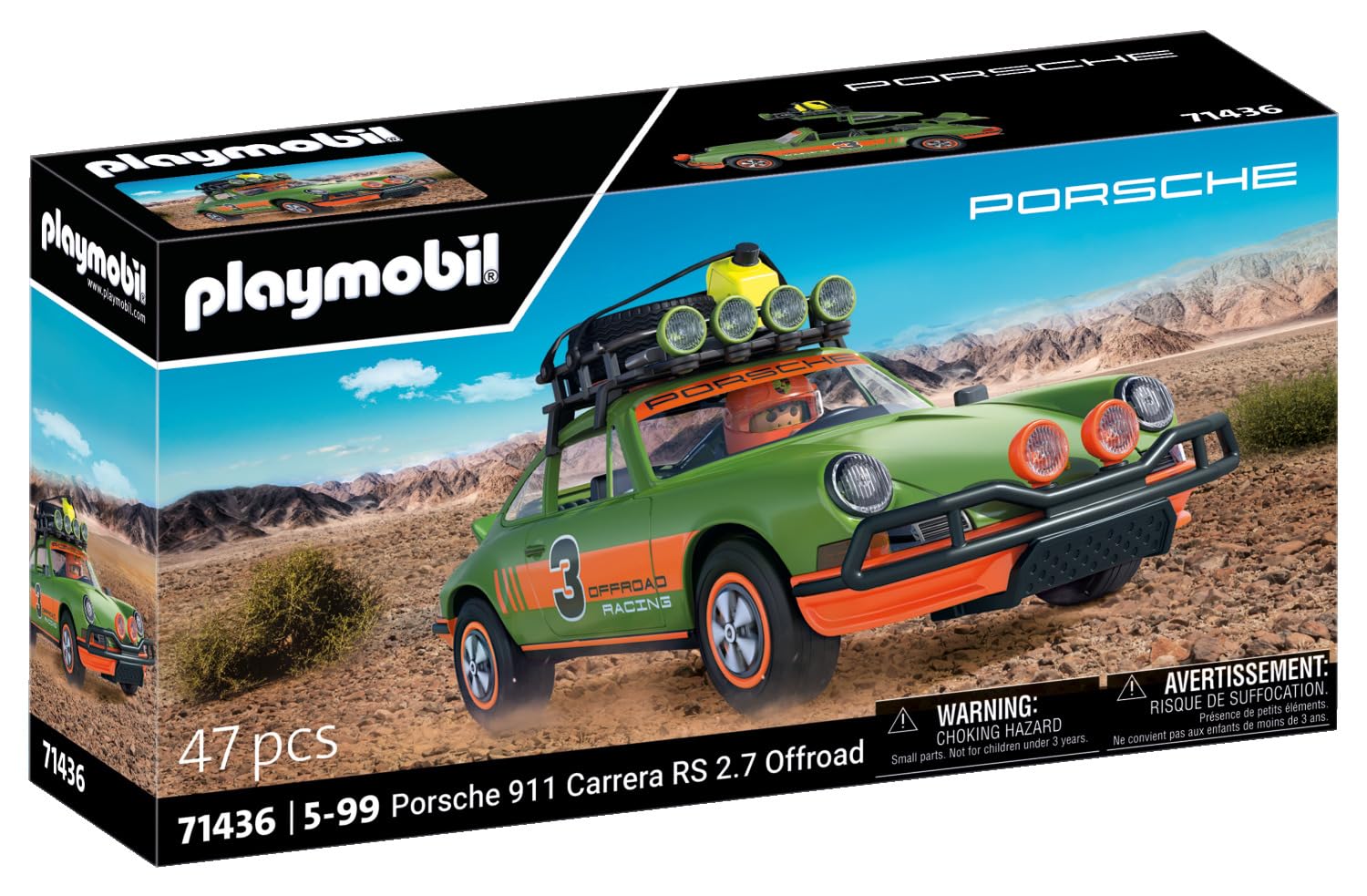 Playmobil Porsche 71436 911 Carrera RS 2.7 Offroad auto 47 pezzi
