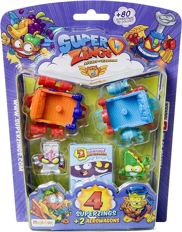 SuperThings Serie 5 Aerowagon Blister 4 Figure Giocattolo