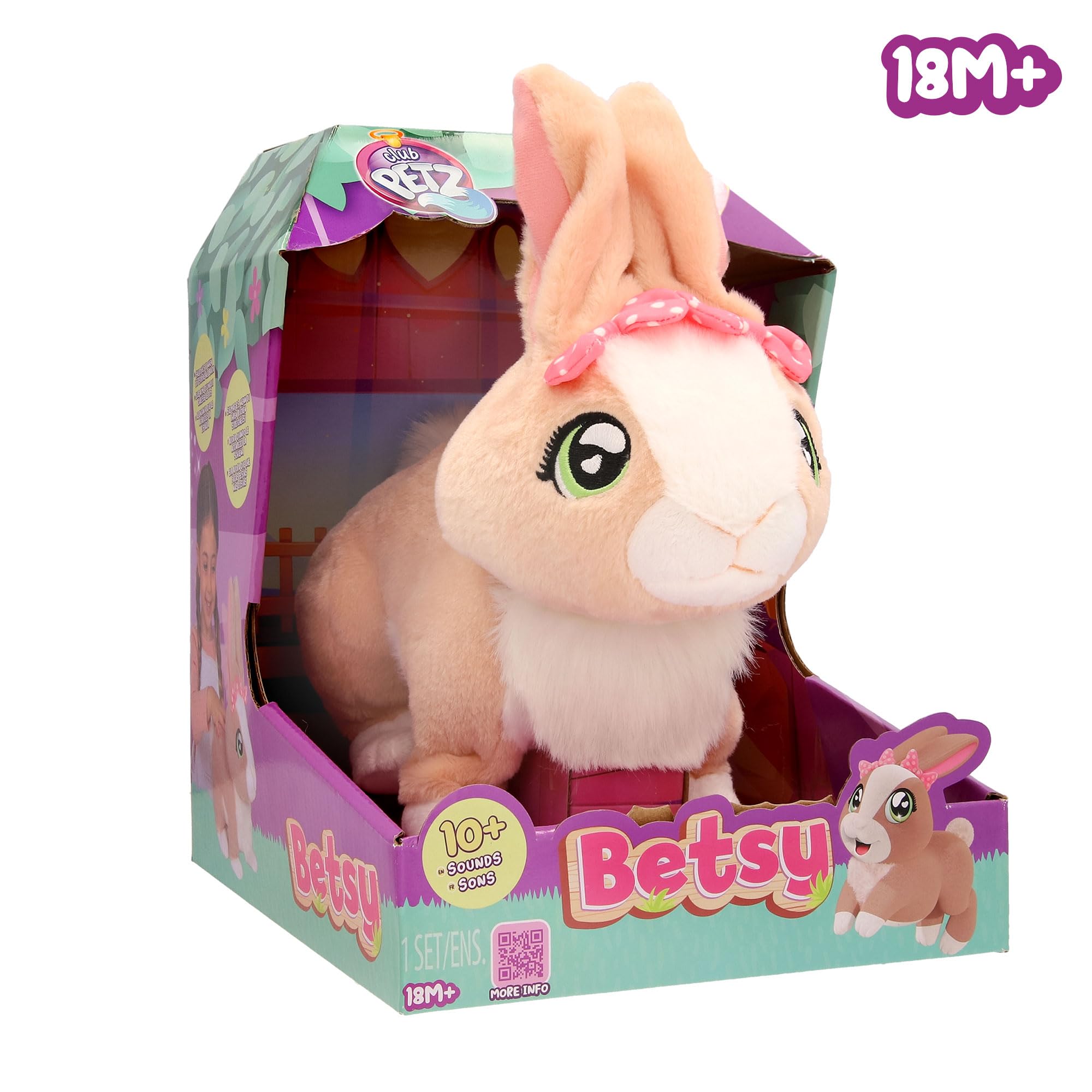 Club Petz Betsy Coniglietta Interattiva Marrone 23 cm