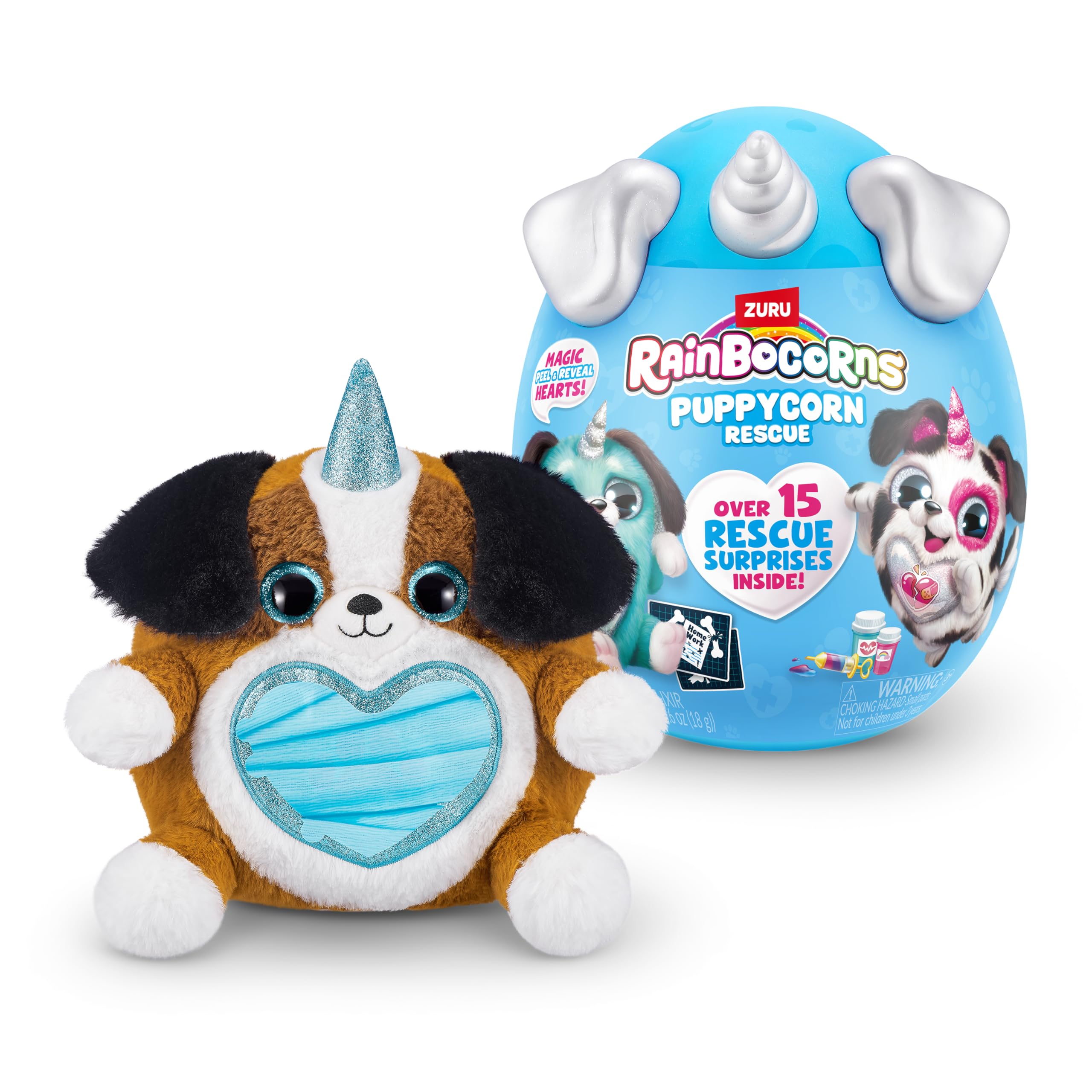 Rainbocorns Puppycorn Rescue peluche pastore rescue 12 sorprese