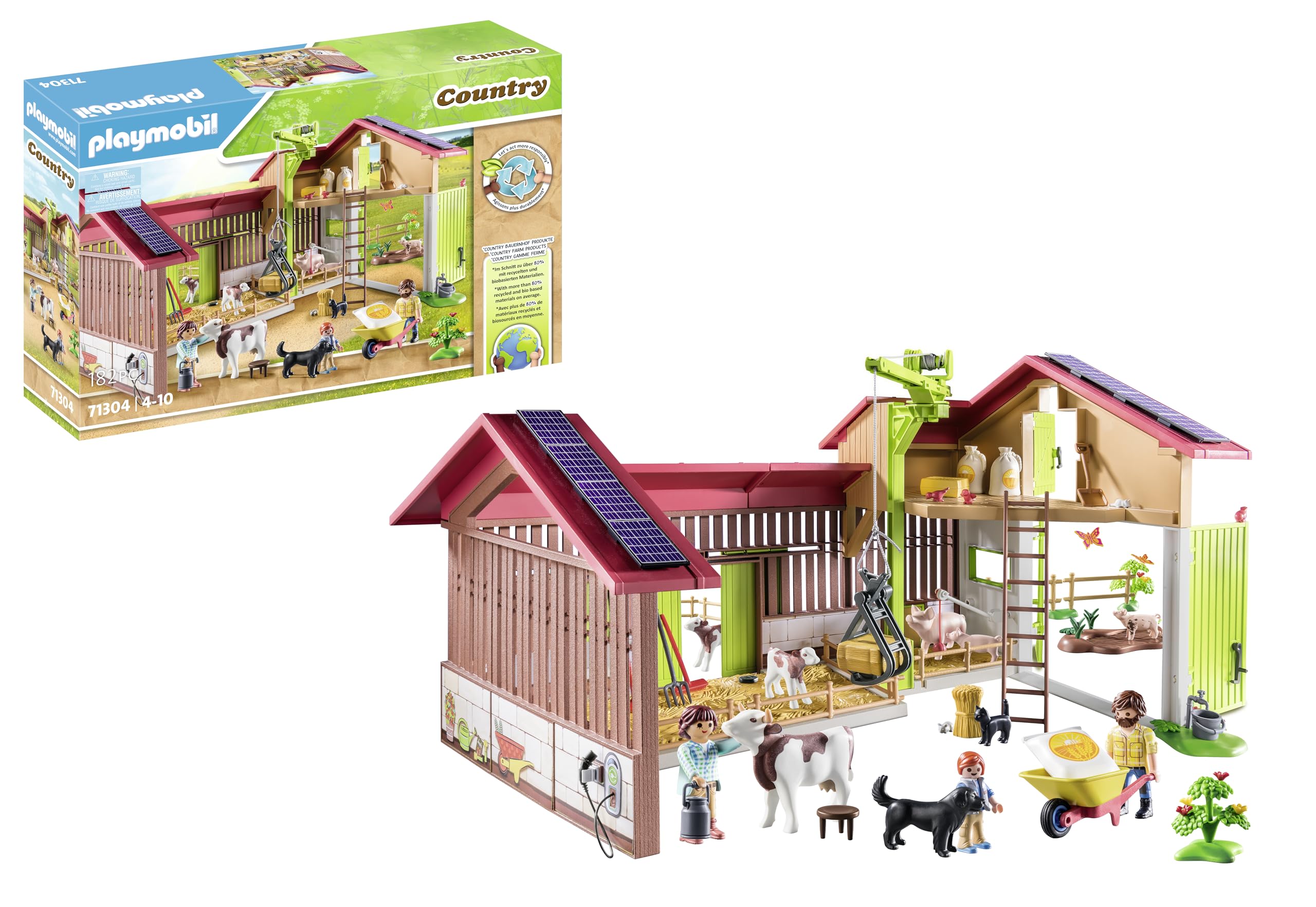 PLAYMOBIL Country 71304 Grande Fattoria Giocattolo Sostenibile