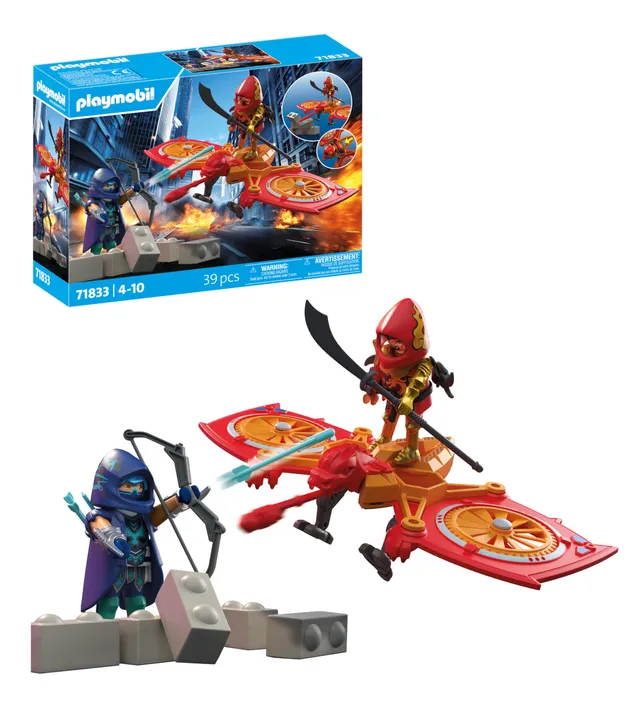 PLAYMOBIL Heroes drone eroi vs ninja cattivo playset