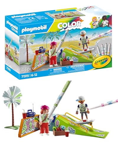 Playmobil Color 71515 skatepark da colorare con pennarelli 6 anni