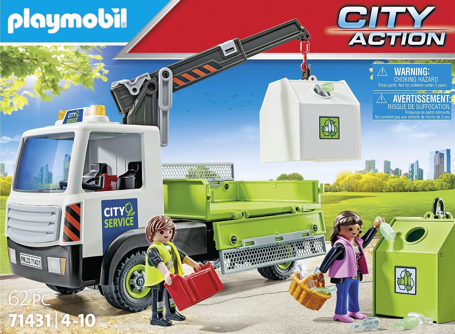 Playmobil City Action 71431 camion trasporto rifiuti 62 pezzi