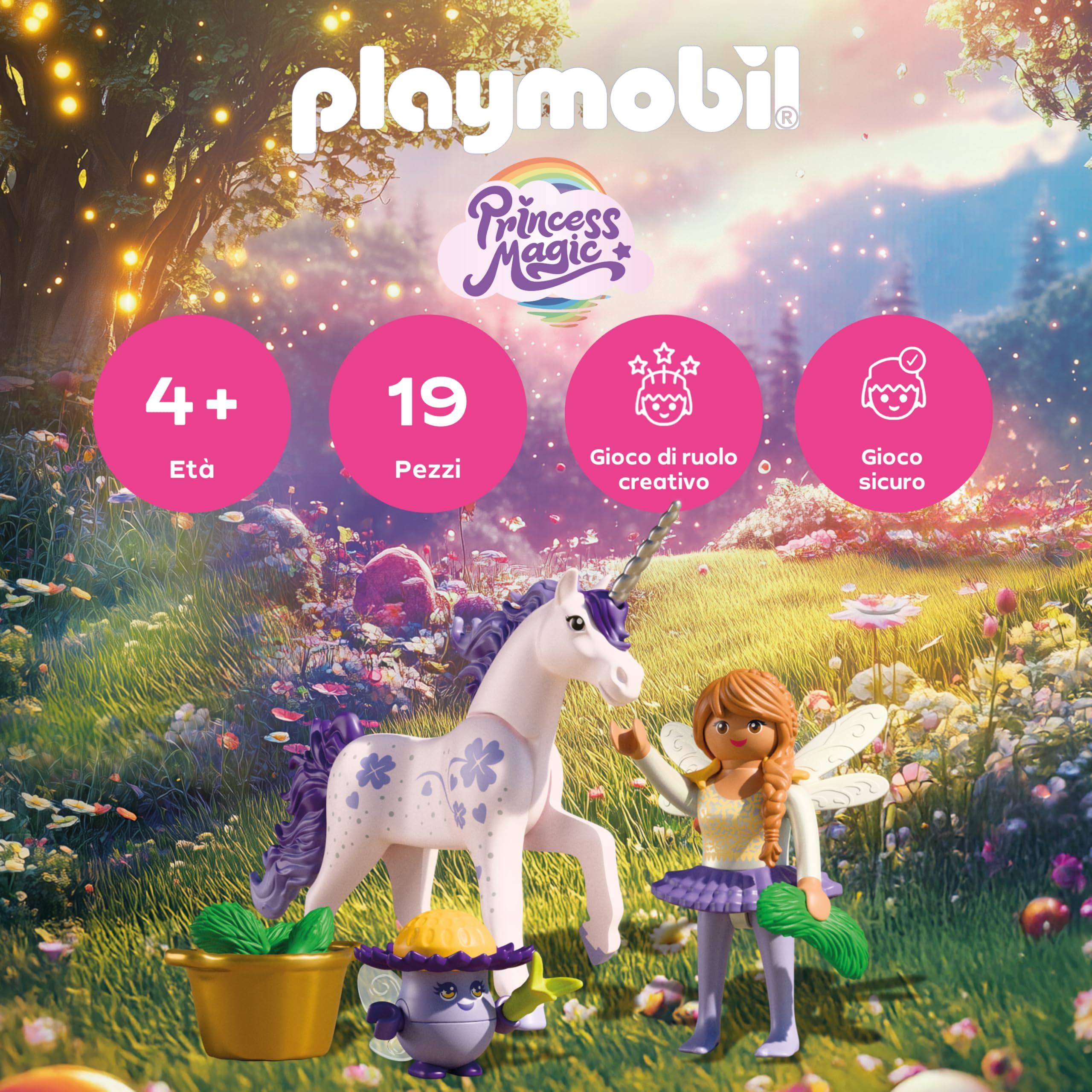 PLAYMOBIL Fantasy Magic Unicorno Lavanda con Fata figure