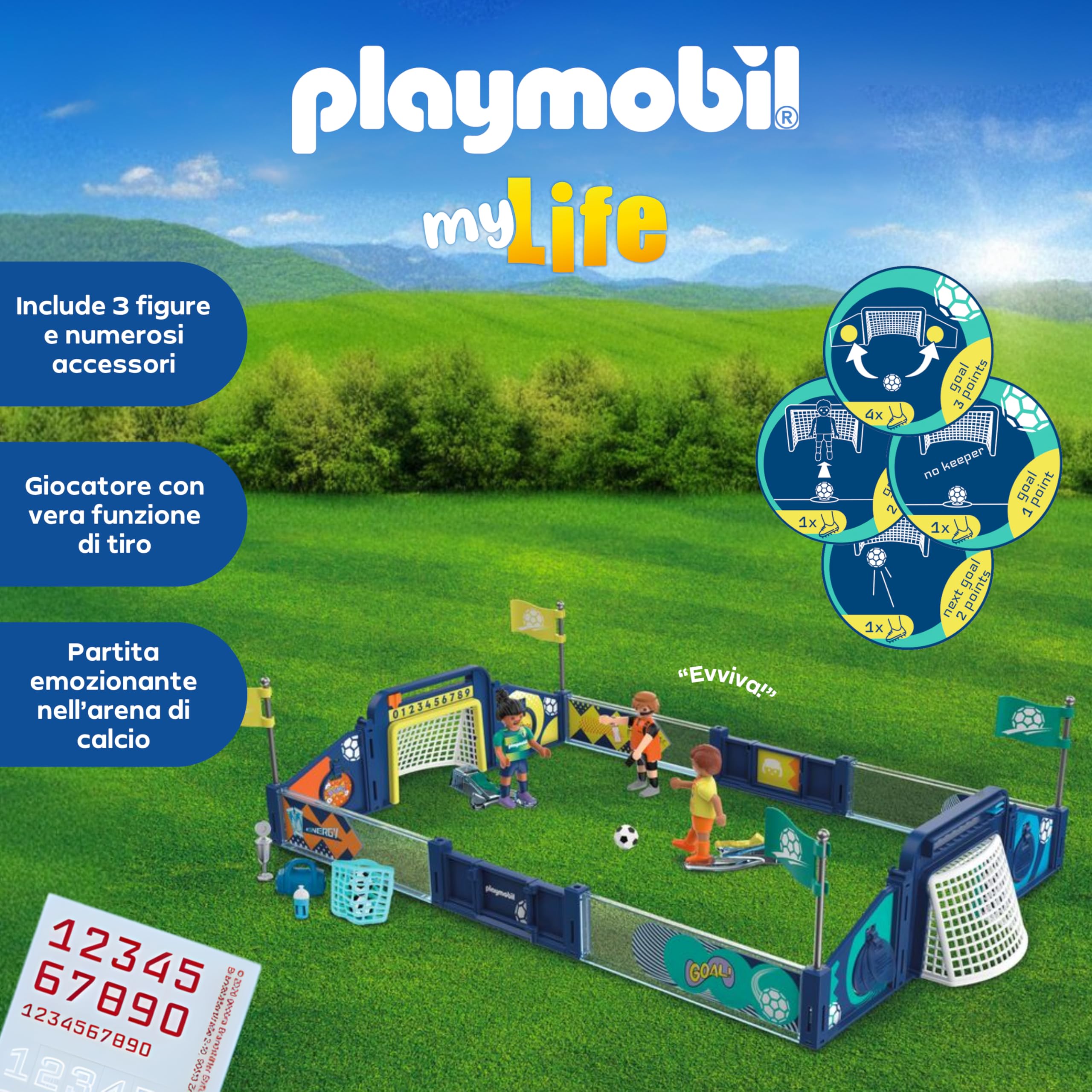 PLAYMOBIL My Life 72056 arena calcio con 2 porte