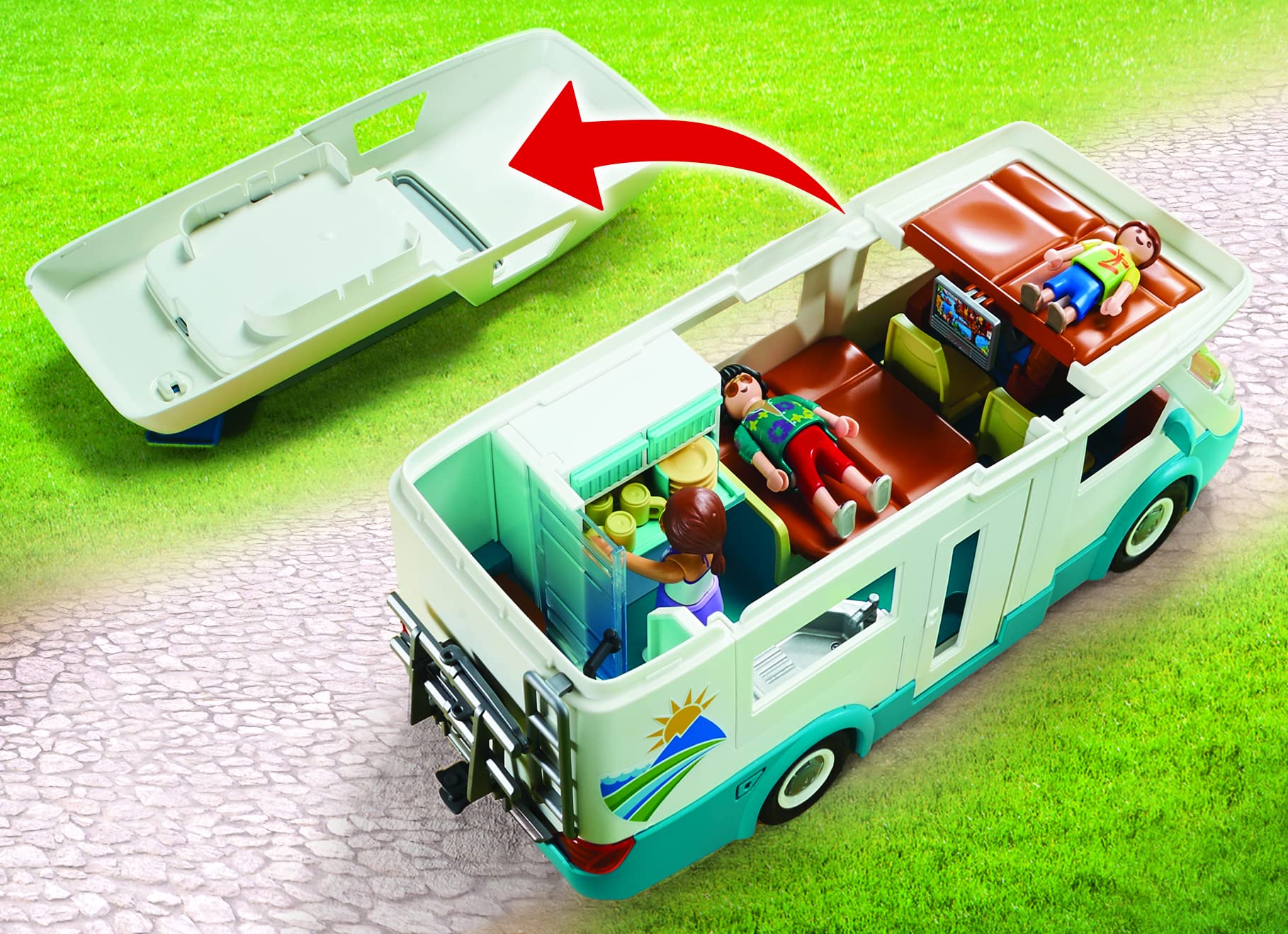 PLAYMOBIL My Life 70088 Camper con Famiglia in Vacanza 135 Pezzi