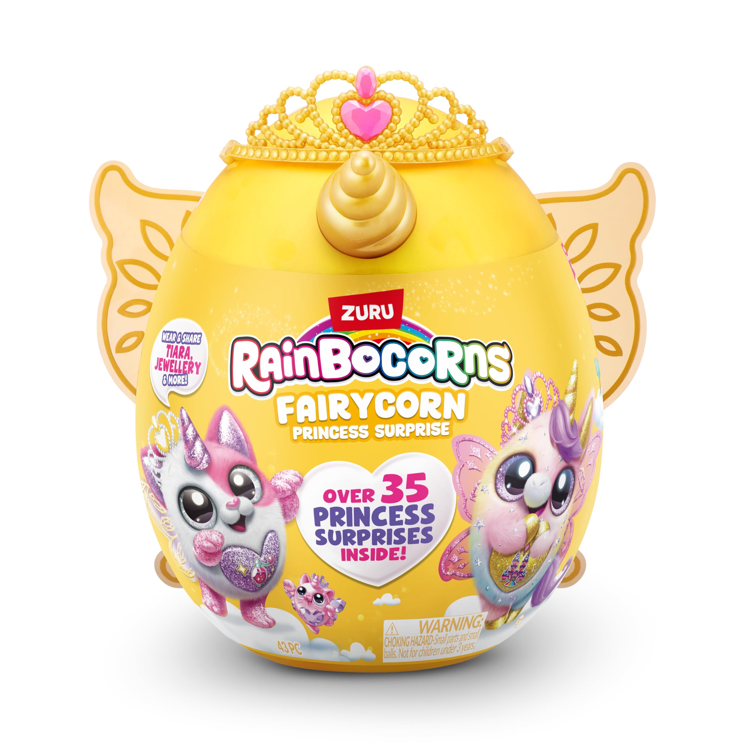 Rainbocorns Fairycorn Princess Flamingo peluche con ali fata