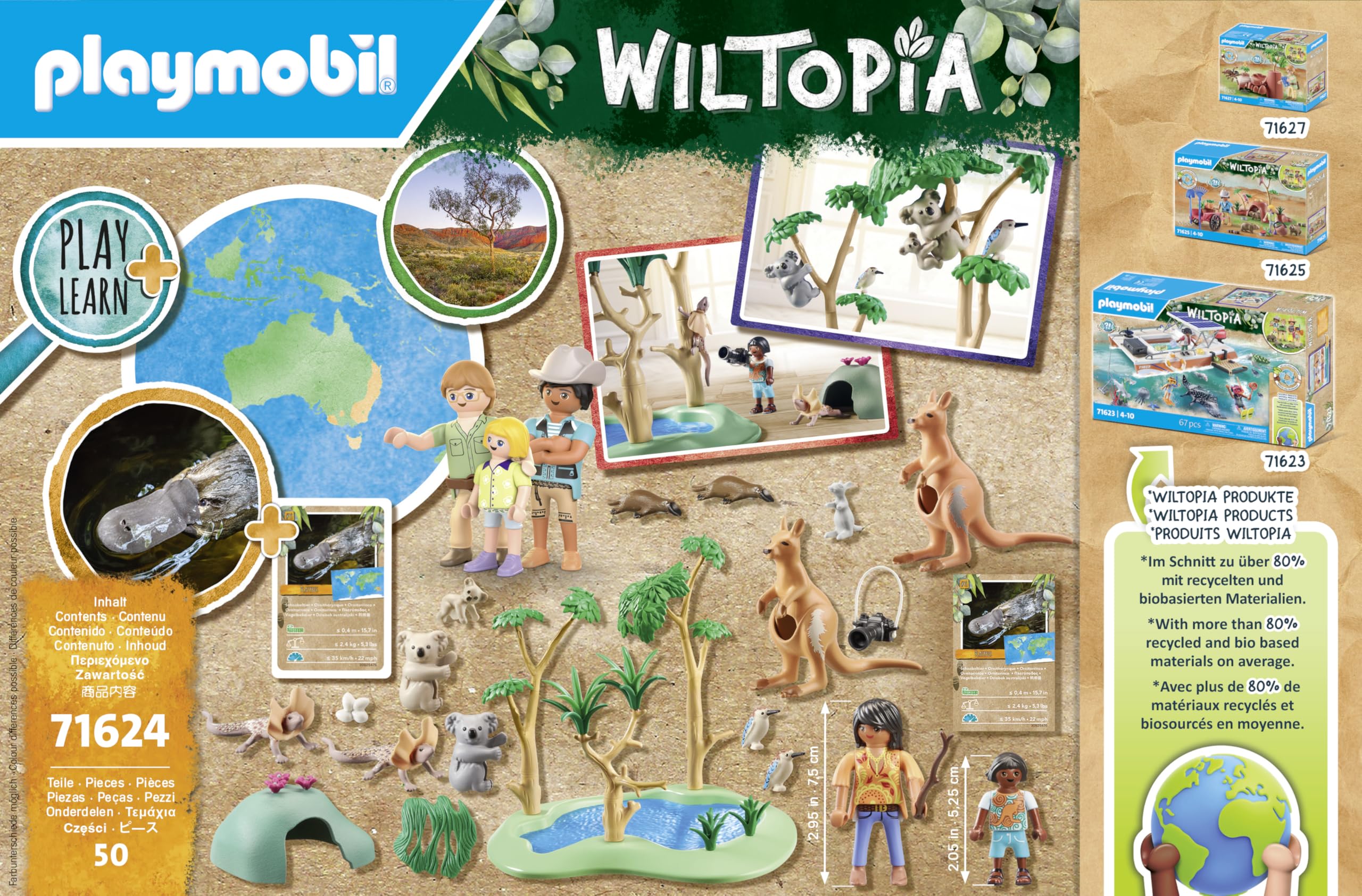 PLAYMOBIL Wiltopia 71624 Fauna Australiana Giocattolo 50 Pezzi