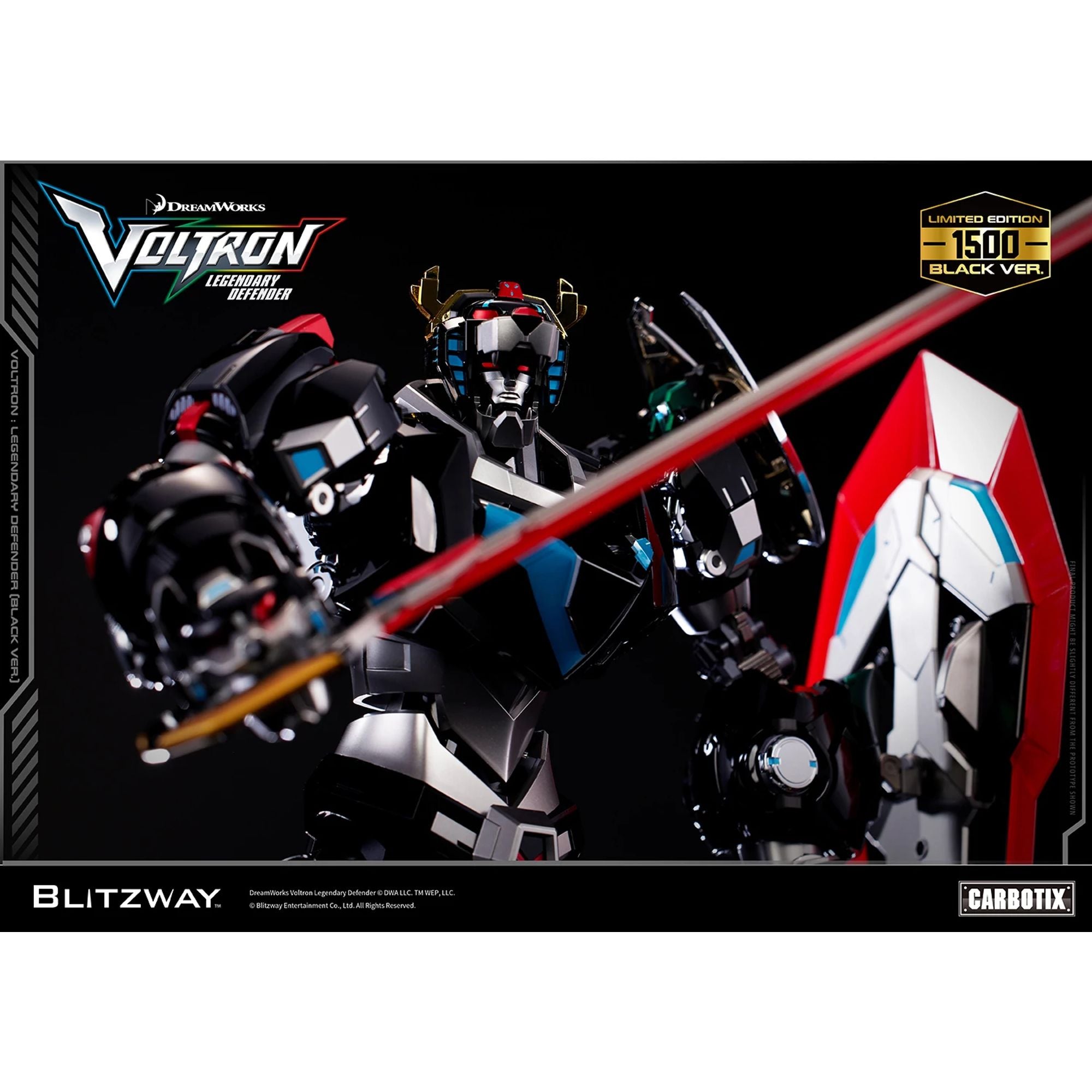 Blitzway Voltron Carbotix Black Limited action figure die-cast