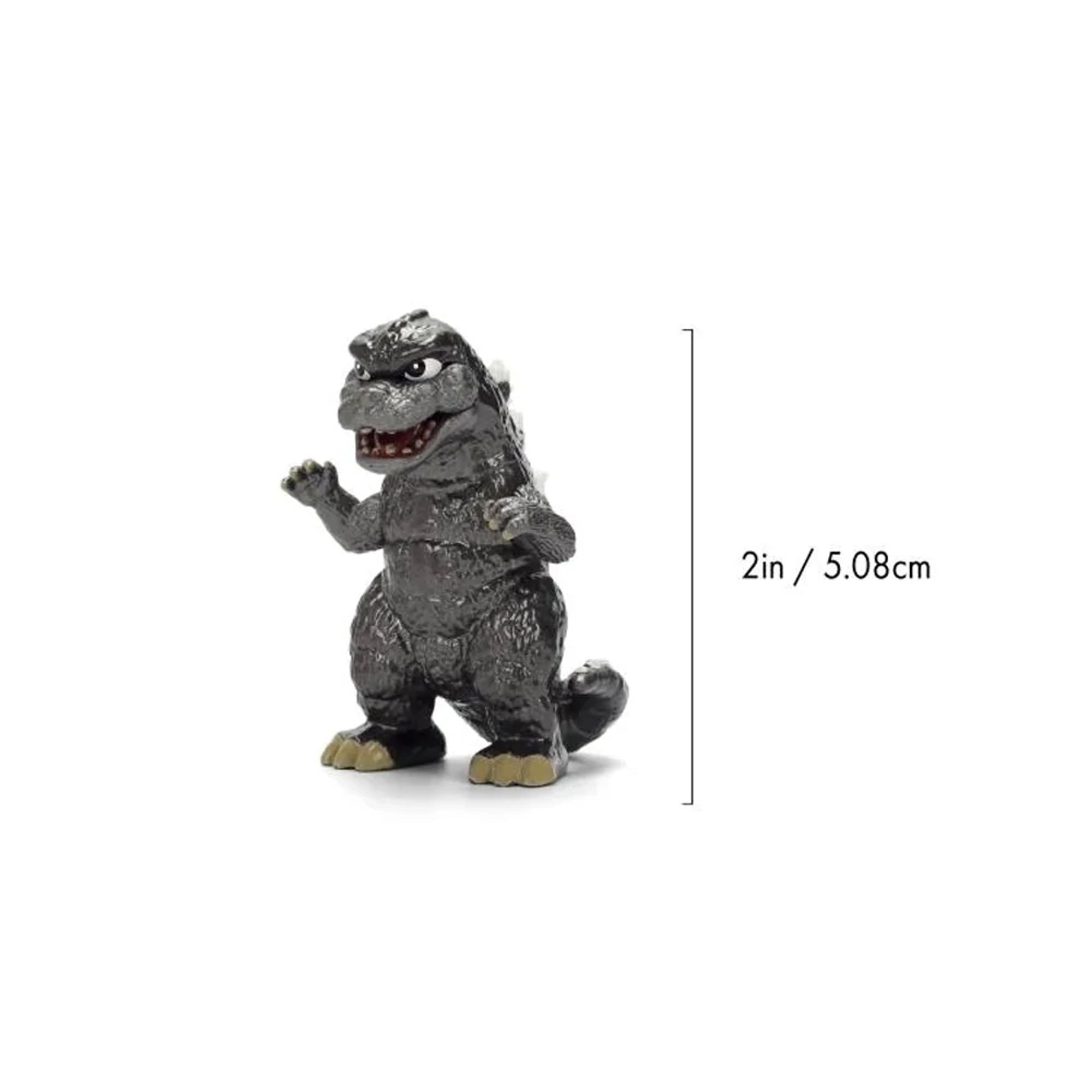 Jada Toho Godzilla set 4 mini figure metallo 2,5"