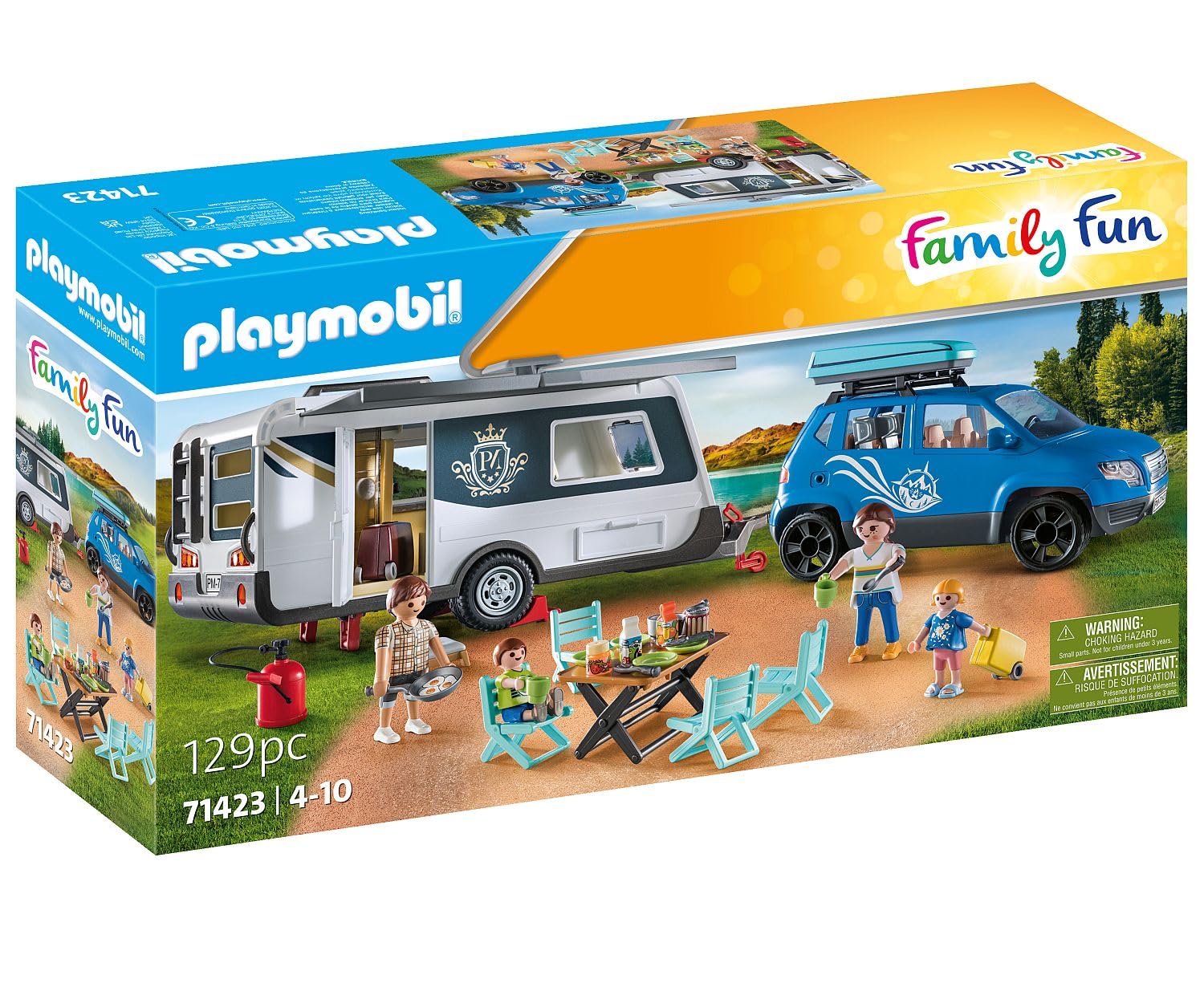 Playmobil Family Fun 71423 Roulotte con Auto Campeggio