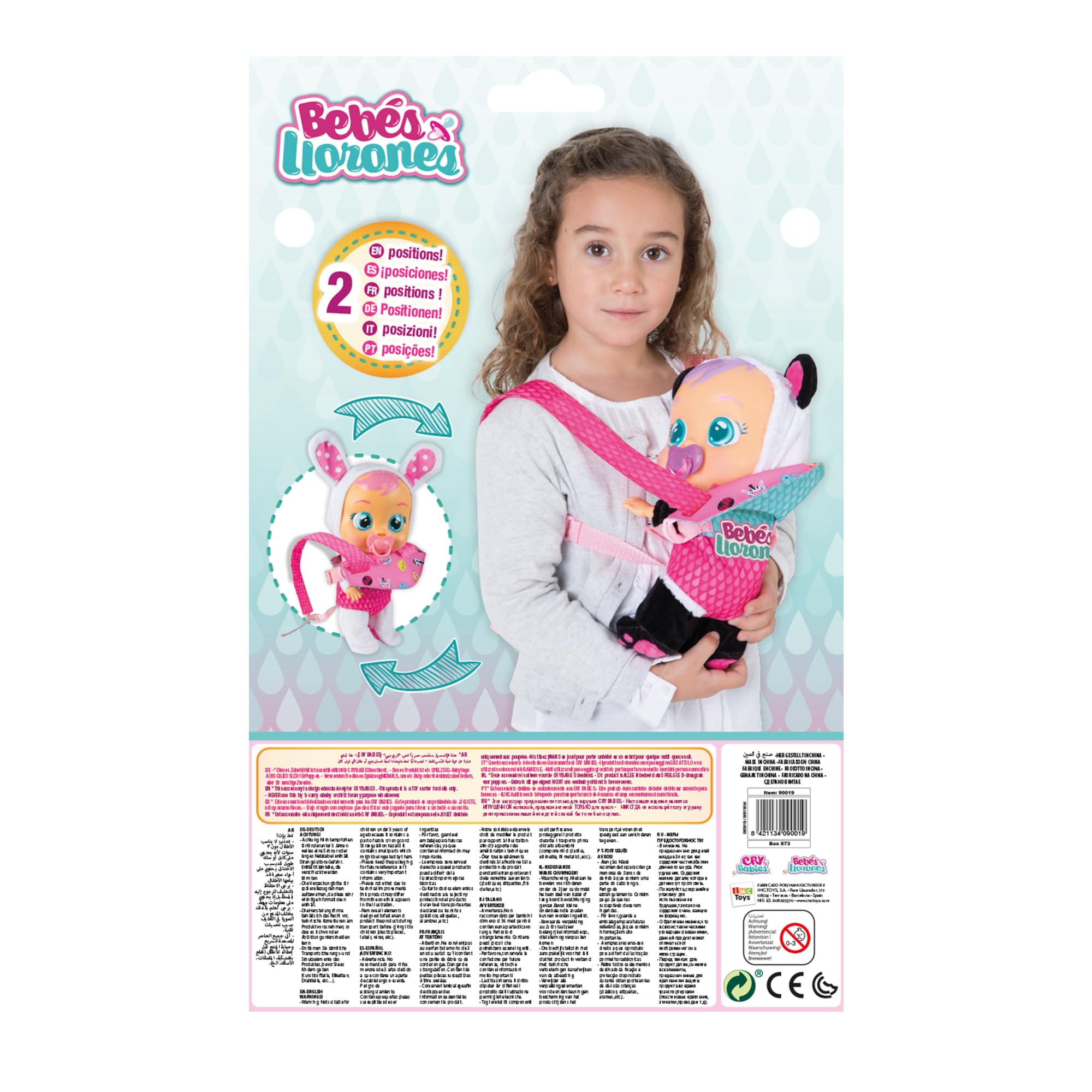 IMC Toys Cry Babies Marsupio 90019 Multicolore Regolabile