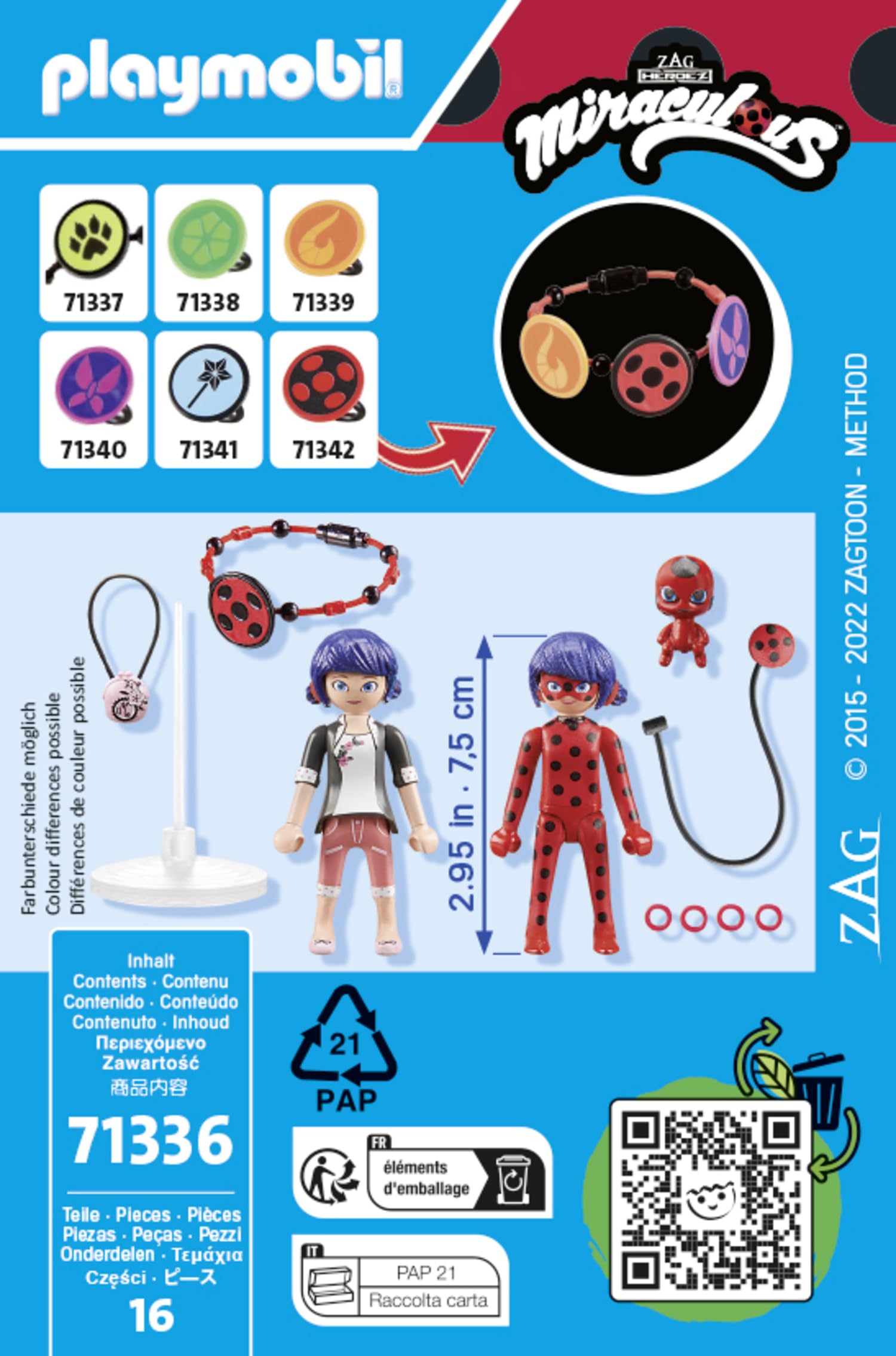 PLAYMOBIL Miraculous 71336 Marinette Ladybug figure 16 pezzi
