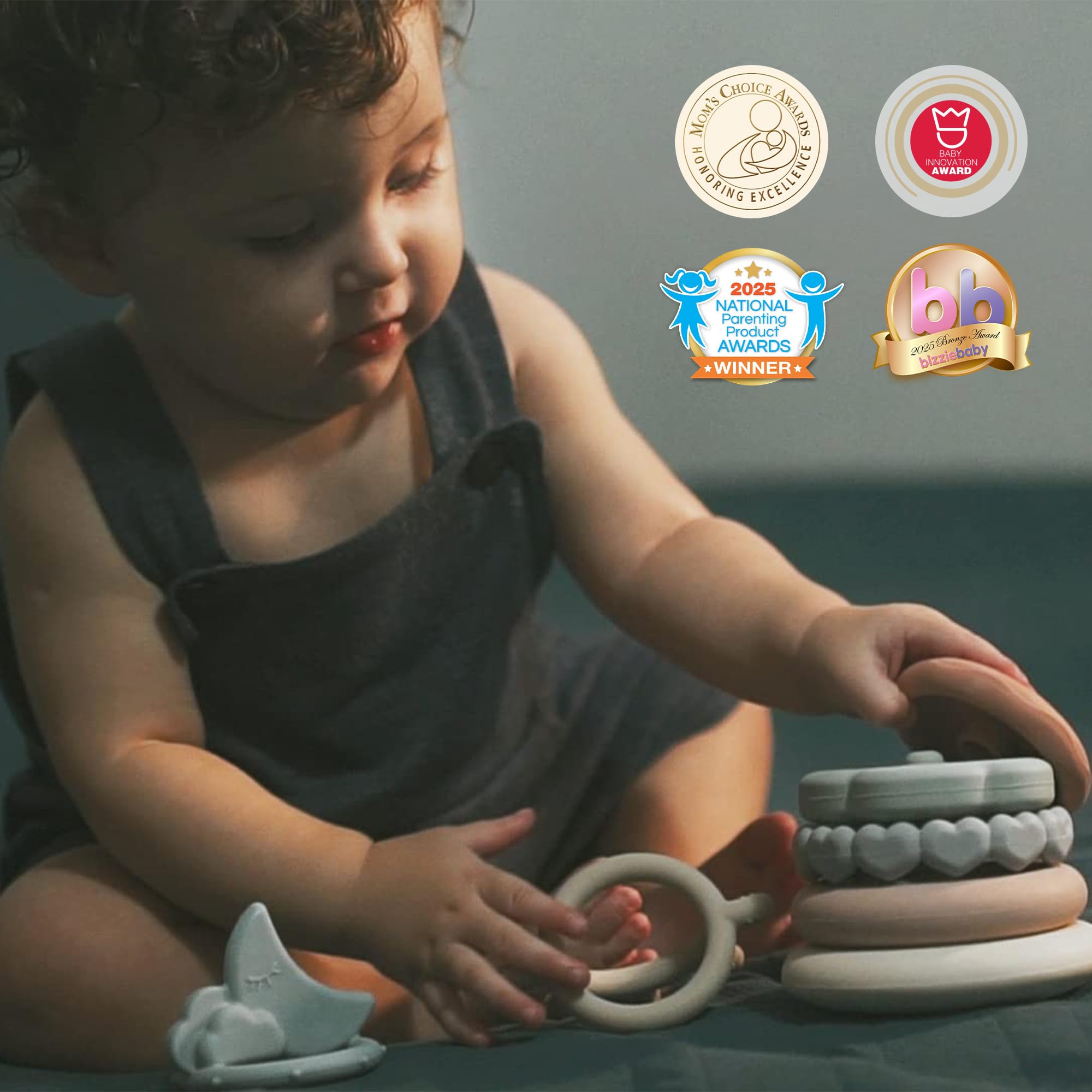 Imc Toys Moonkie Torre Impilabile Silicone 7 Pezzi Neonato