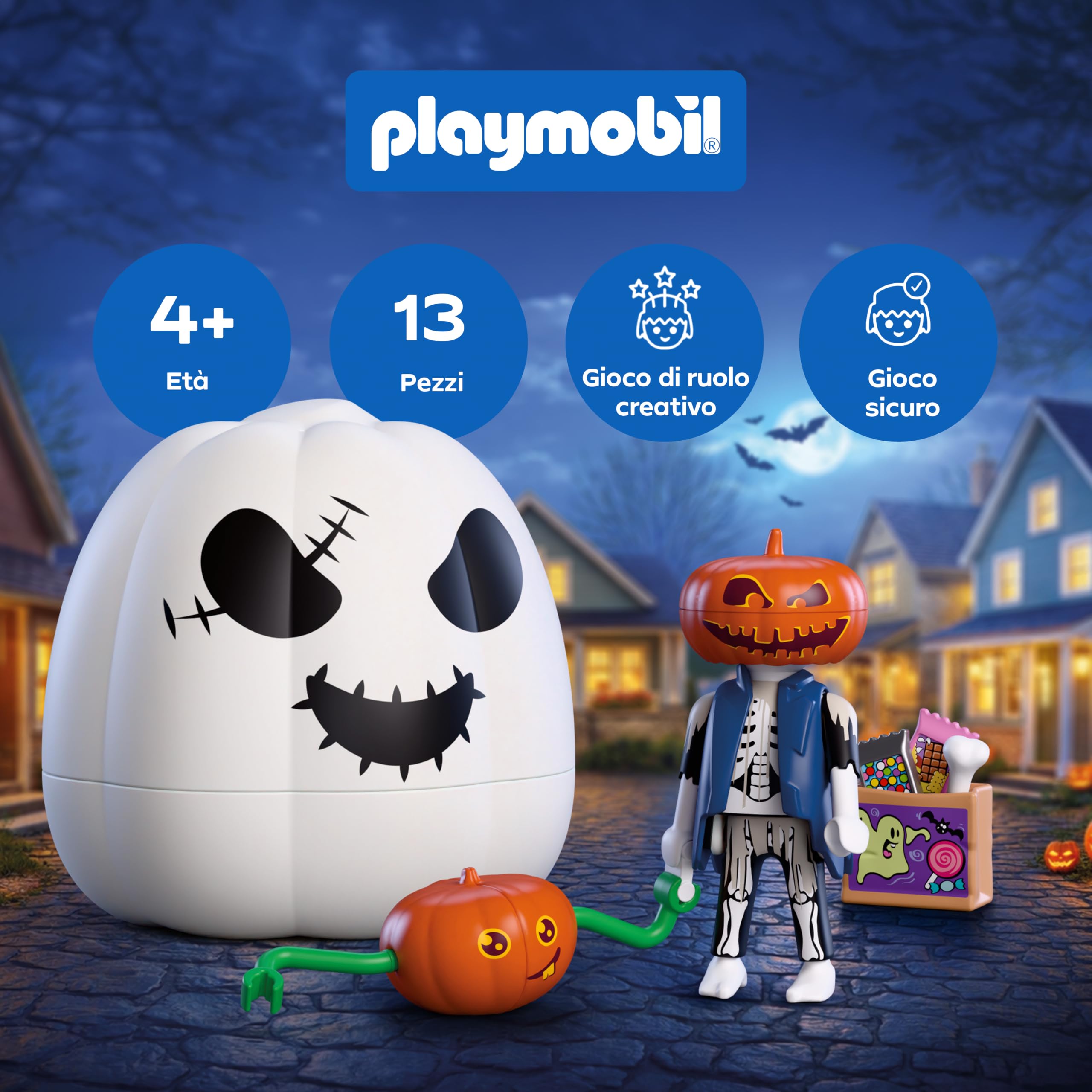 PLAYMOBIL Fantasy 72358 zucca Halloween testa di zucca luminosa