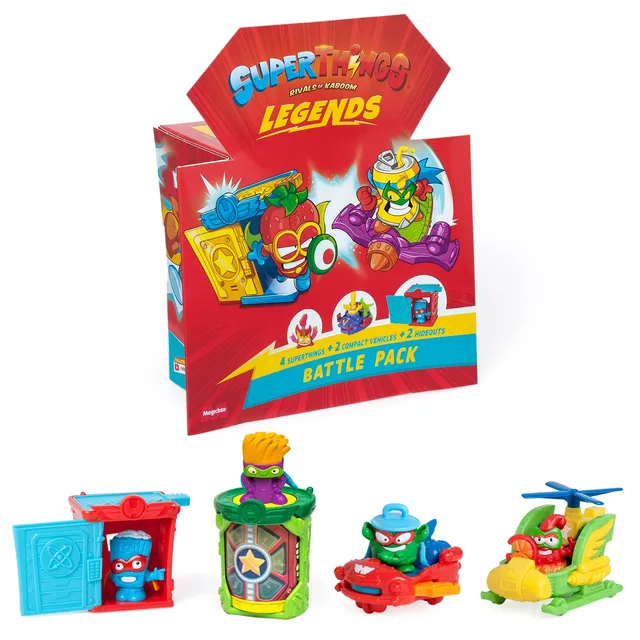 SUPERTHINGS Legends personaggi e veicoli assortimento 8 pezzi