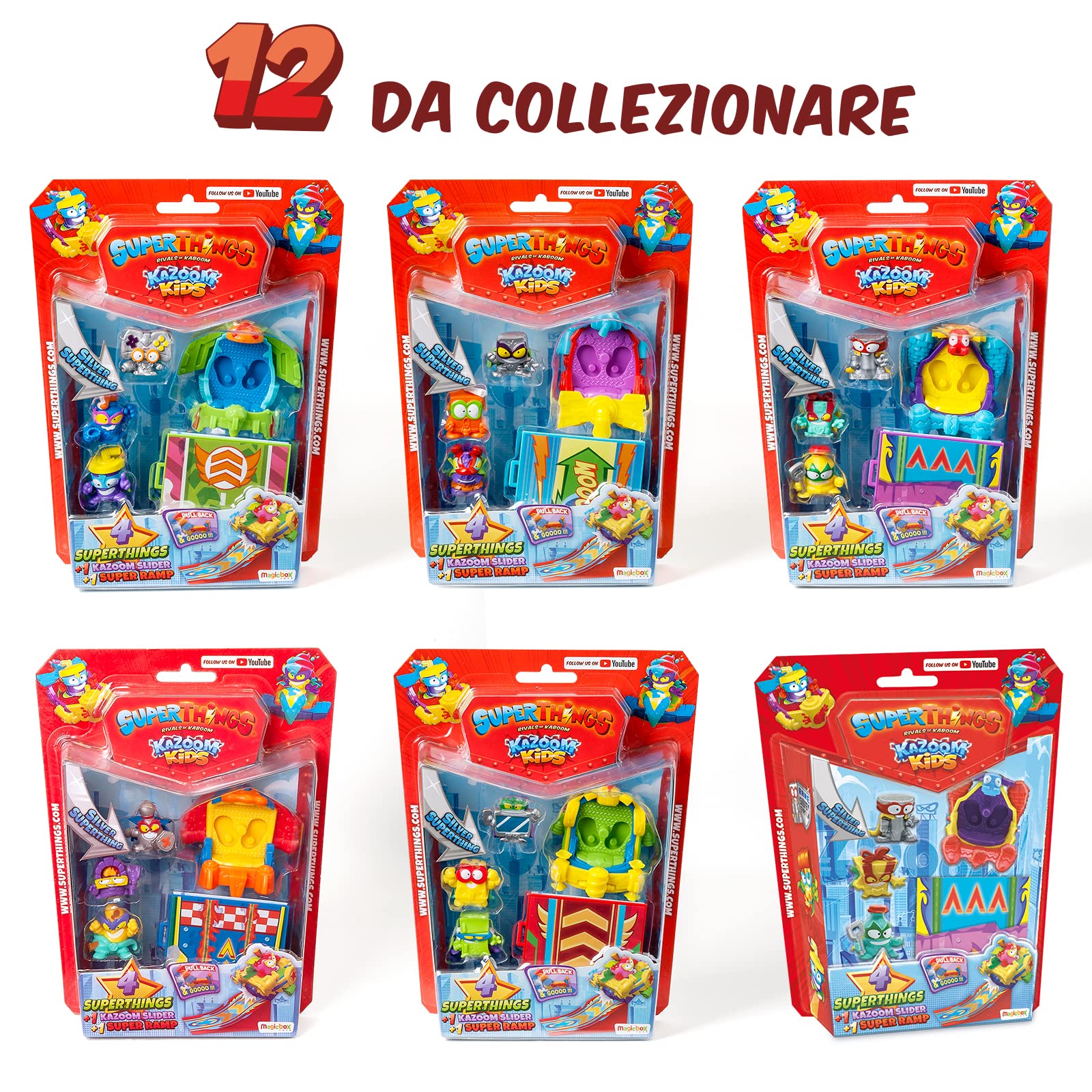SuperThings Kazoom Kids Blister 4 personaggi capitano argentato con slider