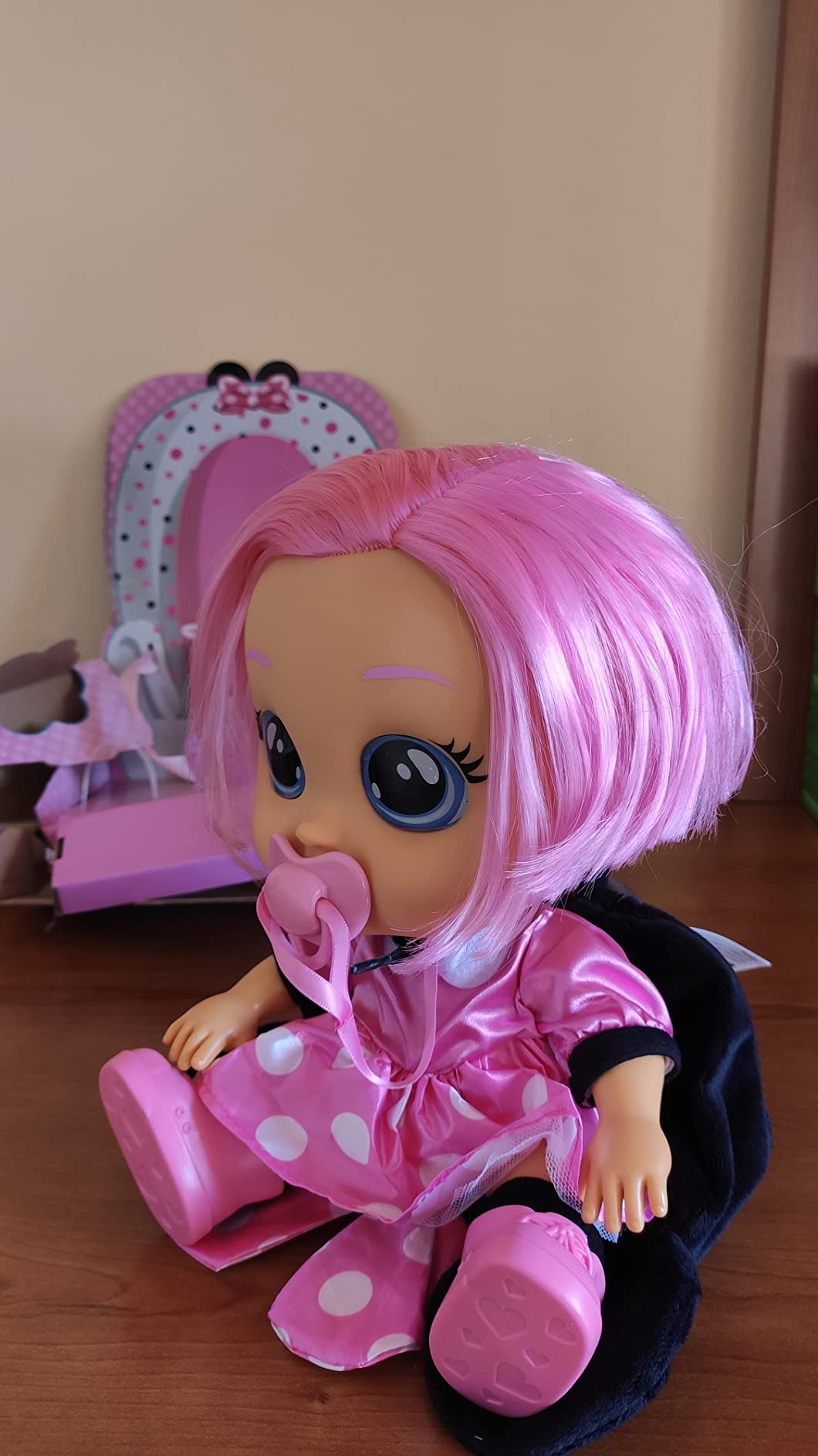 IMC Cry Babies Dressy Minnie Bambola Interattiva 30 cm Rosa
