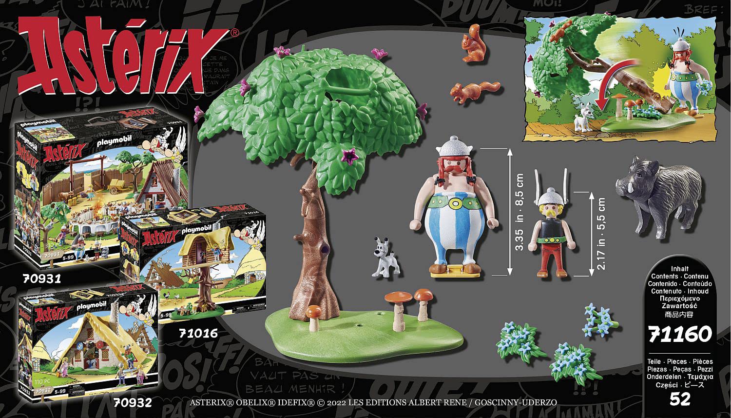 Playmobil Asterix 71160 playset Caccia al Cinghiale 52 pezzi