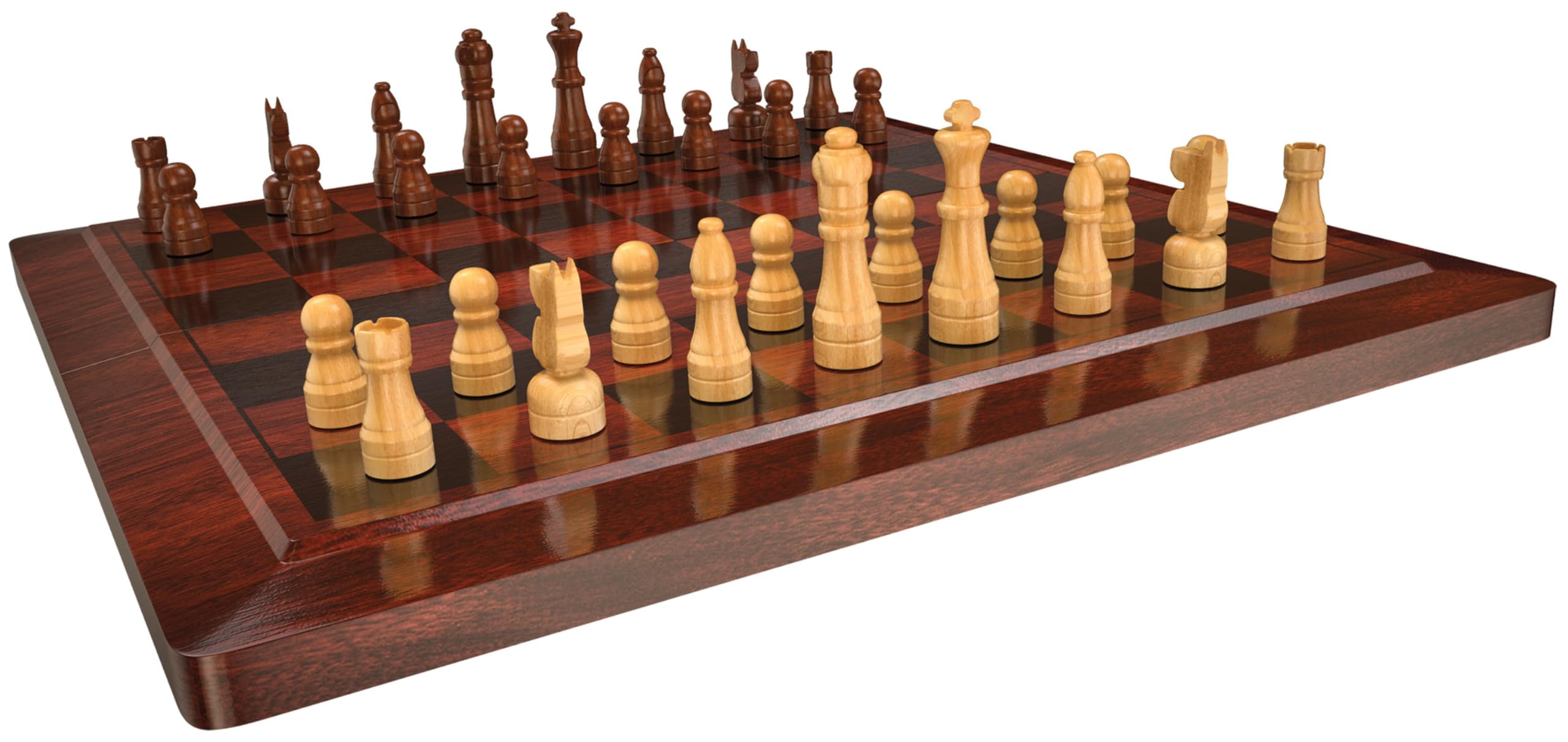 Spin Master Classic Games 6036101 Dama e Scacchi Deluxe Legno