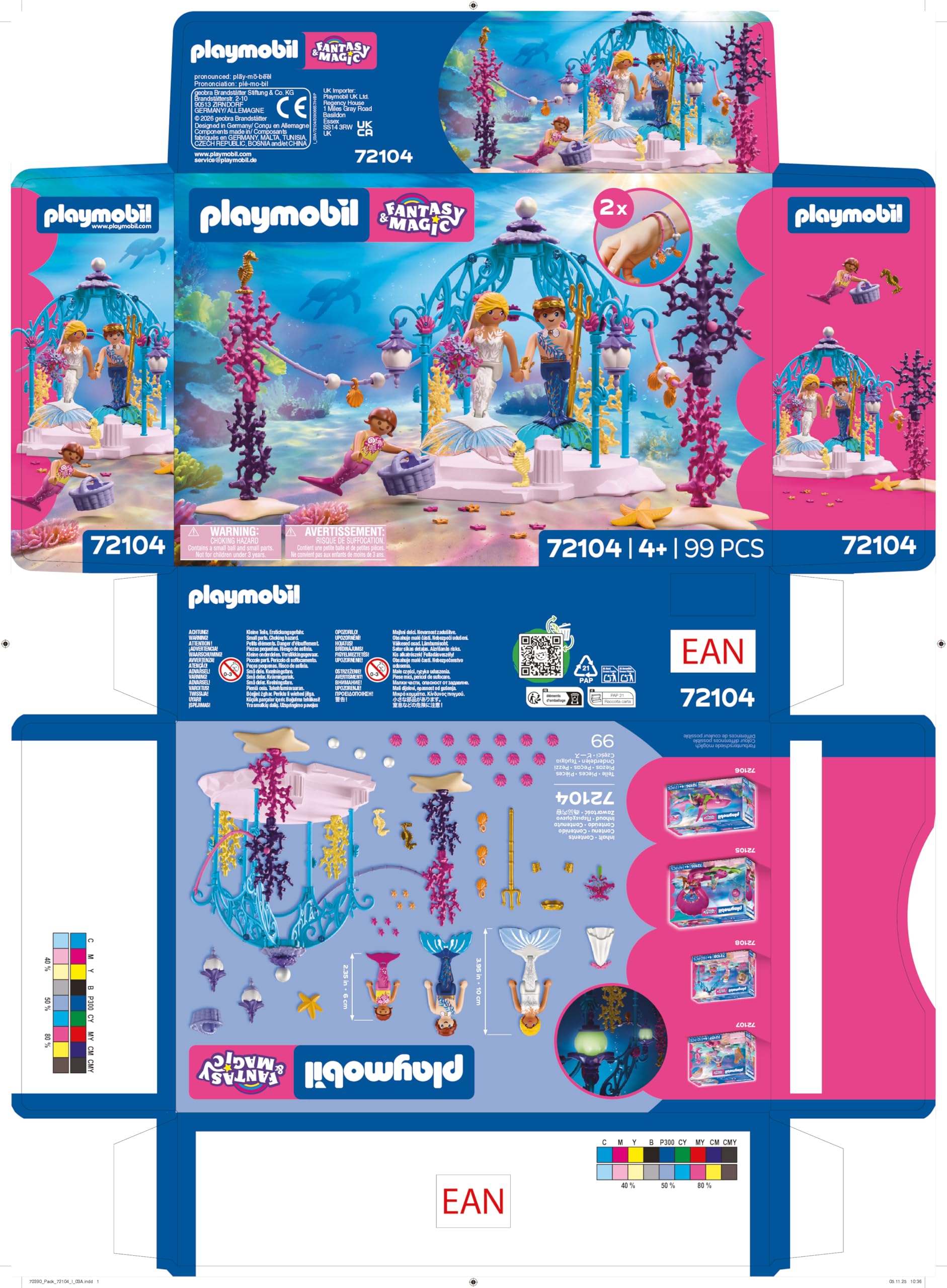 PLAYMOBIL Fantasy & Magic 72104 Matrimonio Sottomarino con Sirene