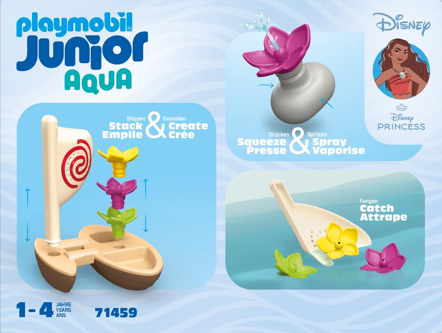 PLAYMOBIL Junior Disney 71459 barca Vaiana catamarano bagnetto