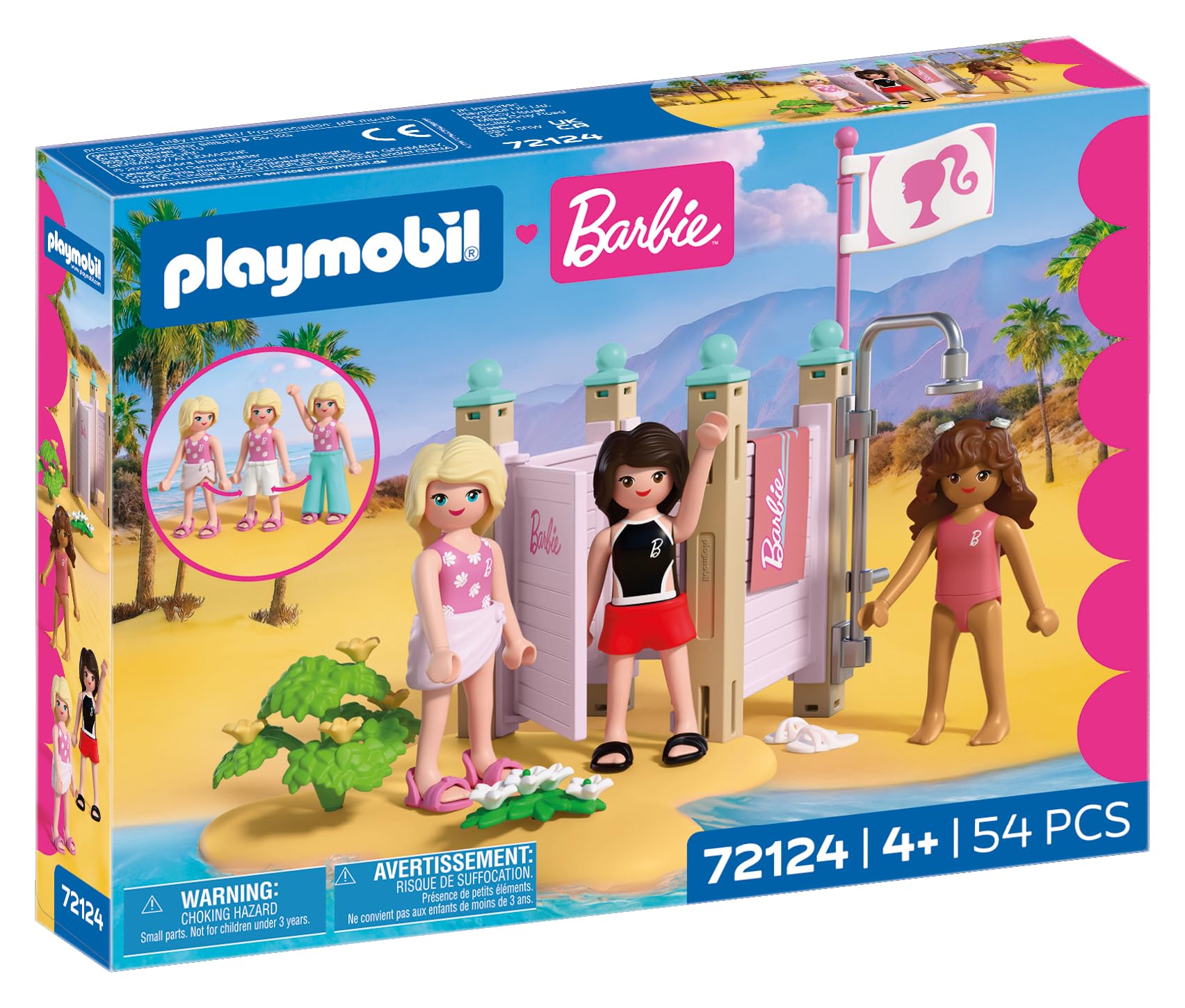 PLAYMOBIL Barbie cabina spiaggia con doccia e 3 personaggi