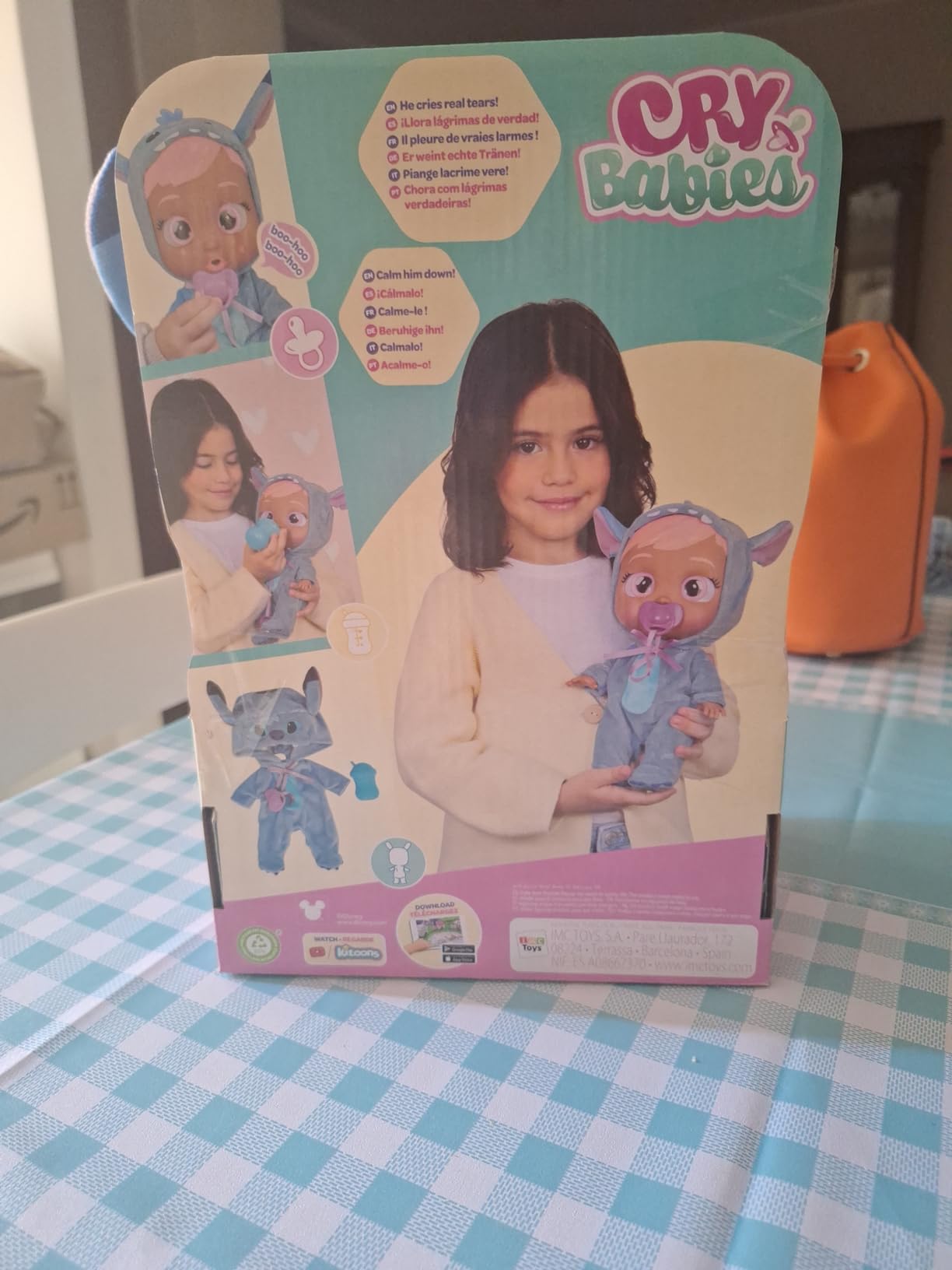 Cry Babies Disney Stitch Bambola 30 cm Pigiama Blu