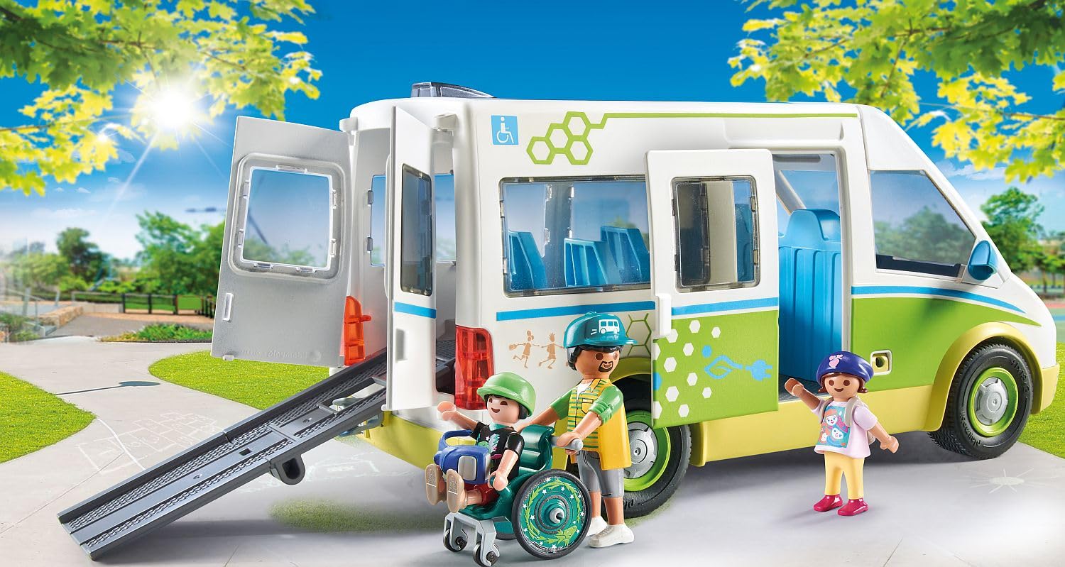 Playmobil City Life 71329 scuolabus giocattolo con rampa