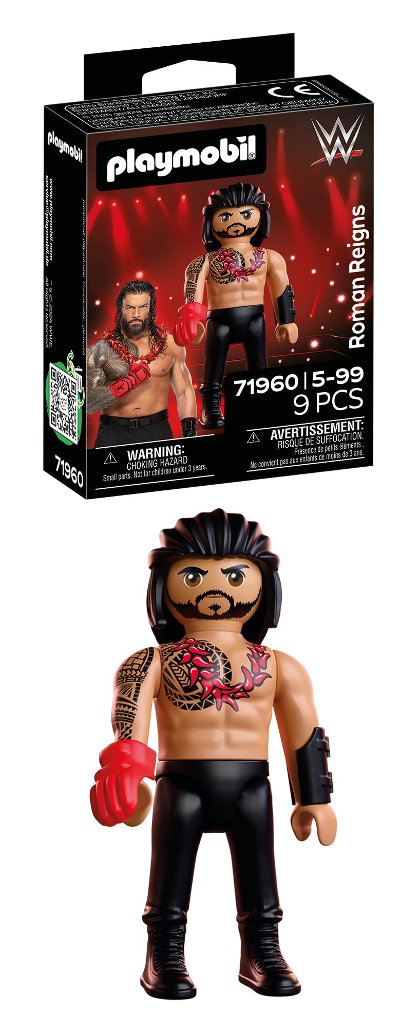 Playmobil WWE Roman Reigns 71960 Figura con Base