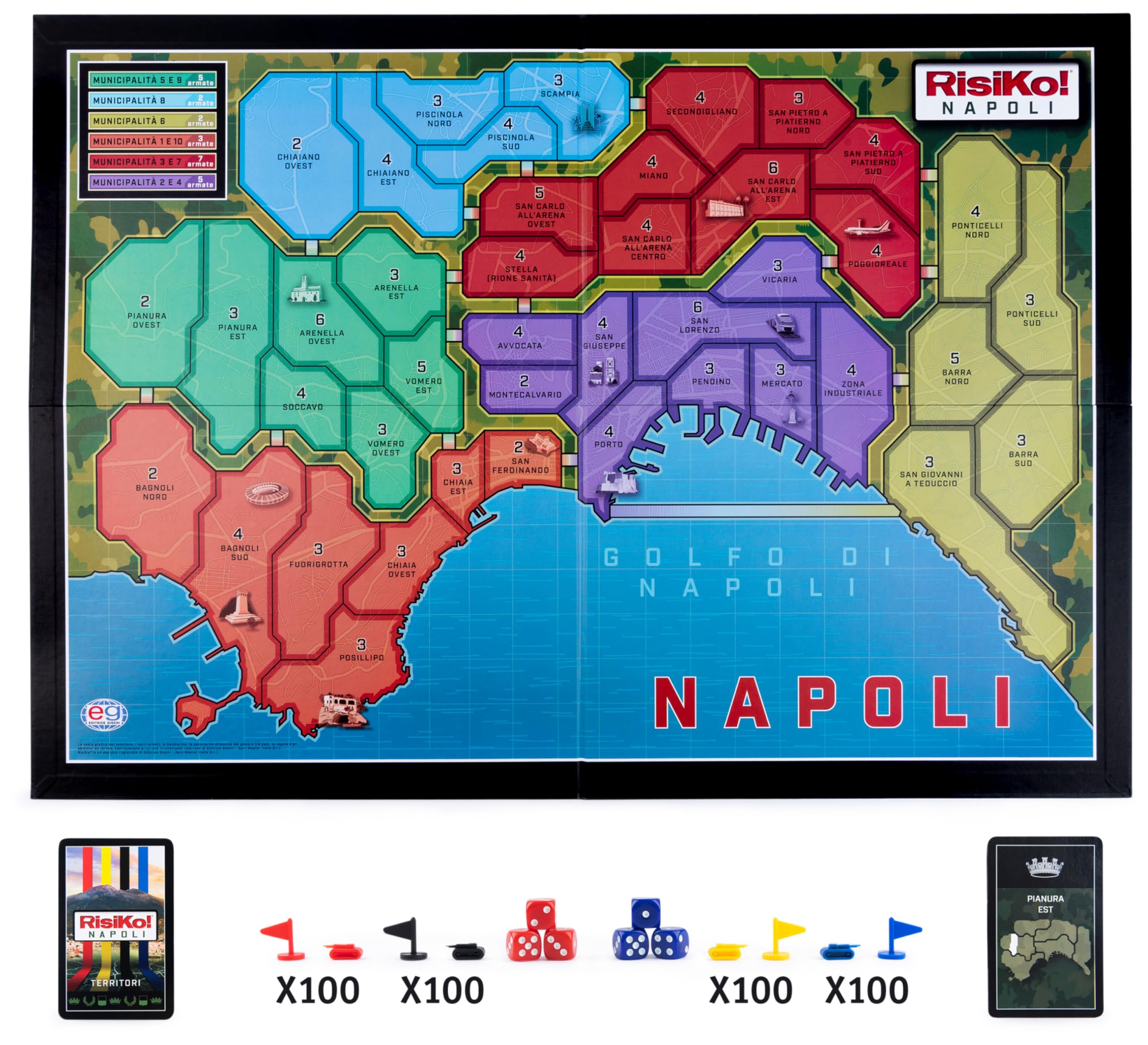 Spin Master RisiKo! Napoli Gioco da Tavolo Strategia 3-4 Giocatori