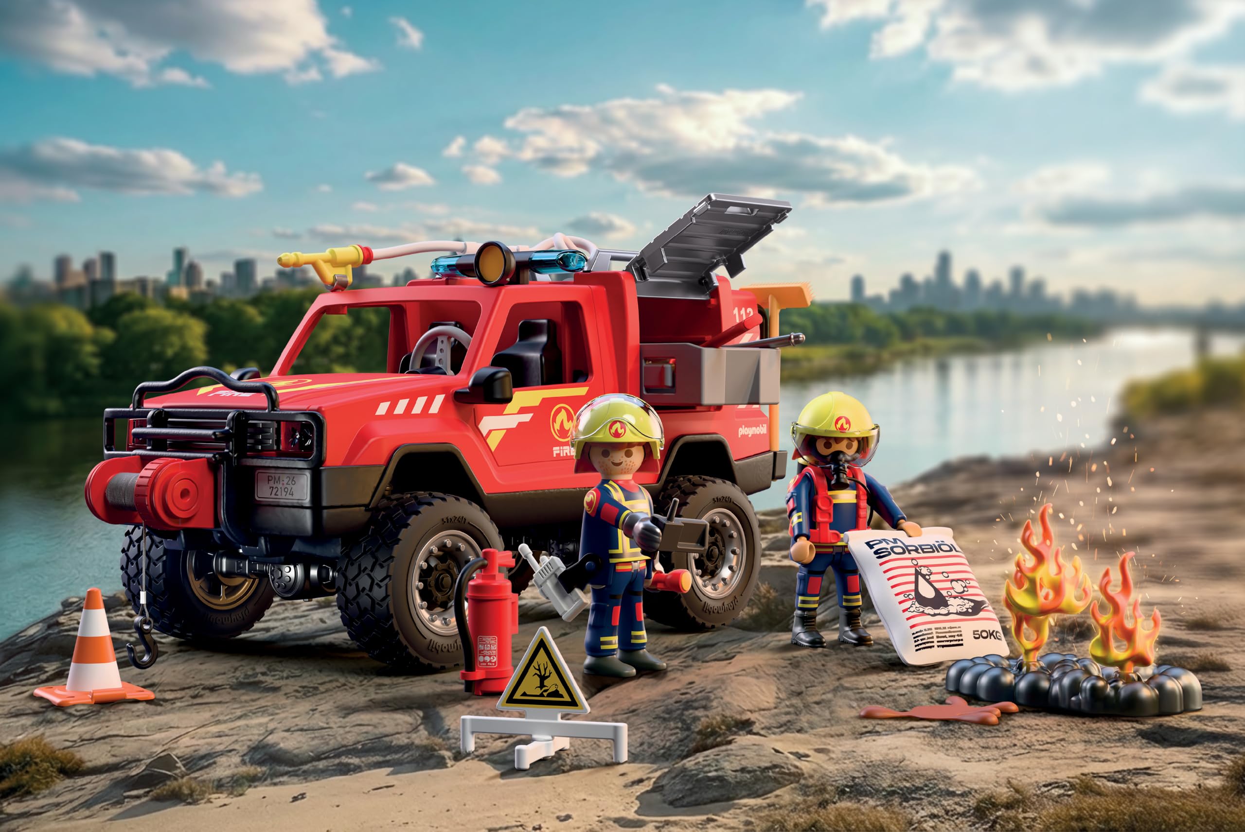 PLAYMOBIL City Action 72194 pick-up pompieri spruzza acqua