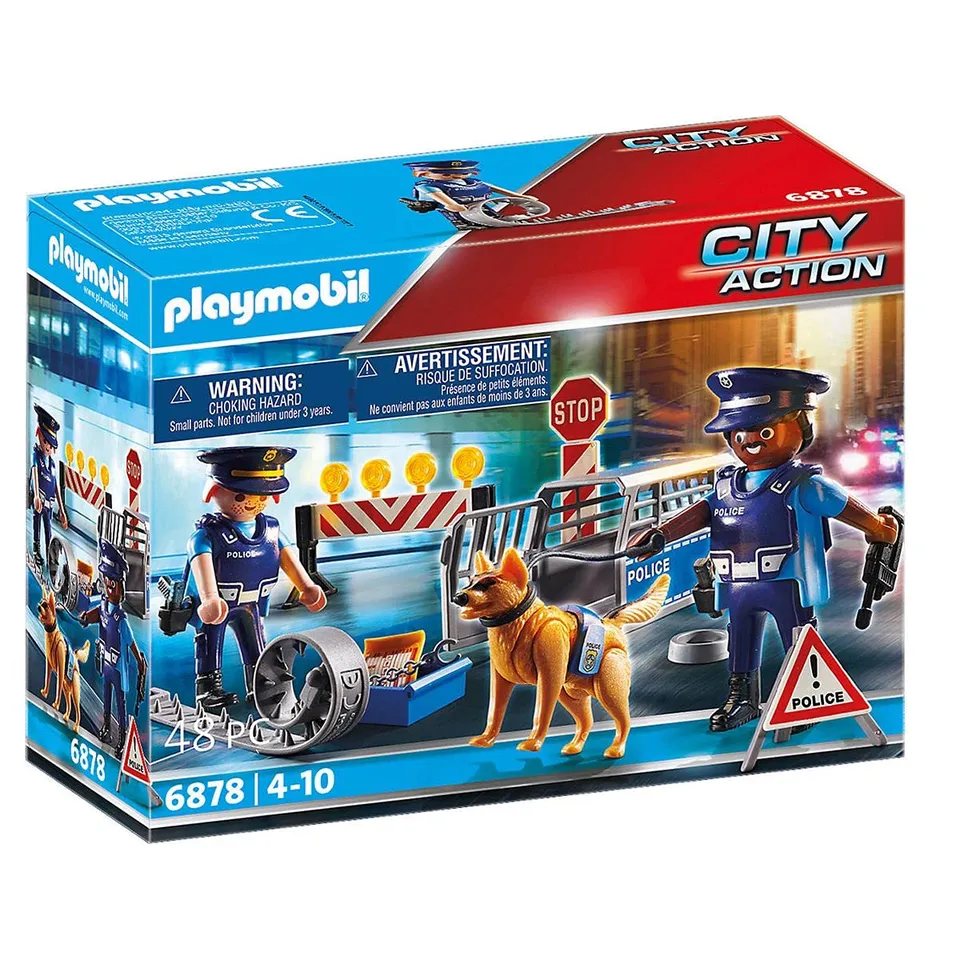 Playmobil City Action 6878 playset Blocco stradale 48 pezzi