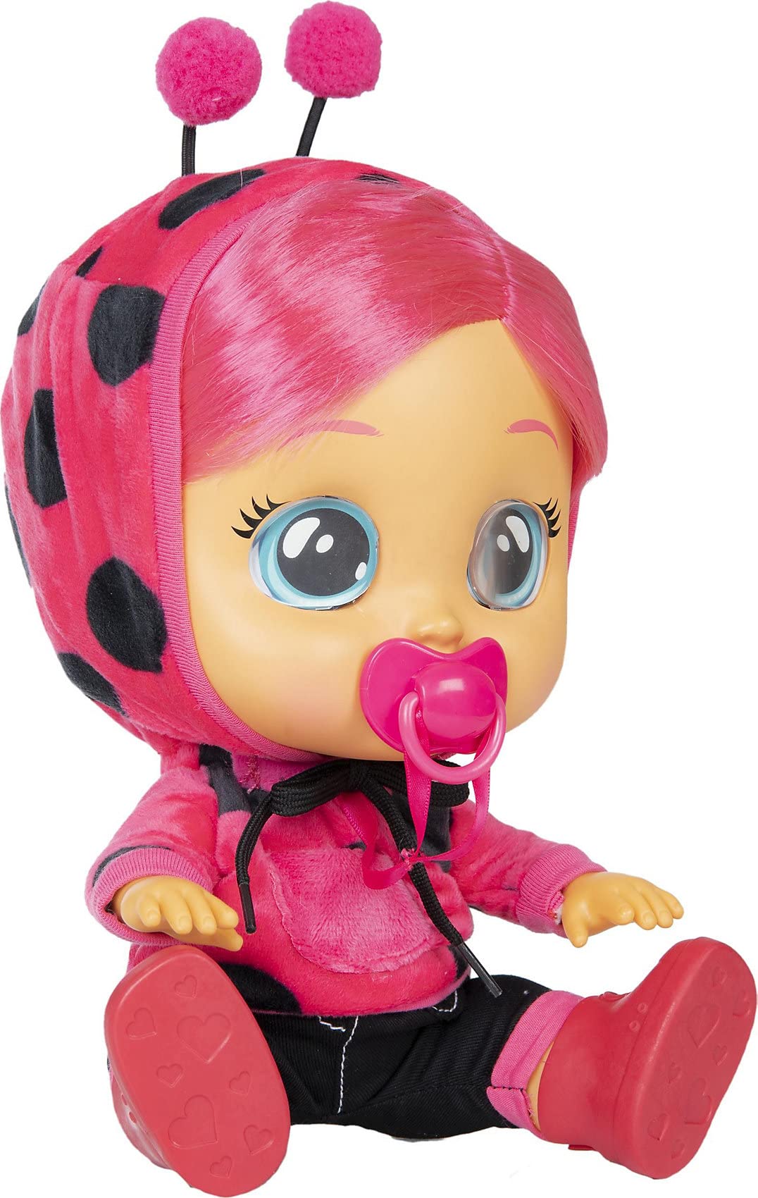 Imc Toys Cry Babies Dressy Lady bambola coccinella capelli rosa