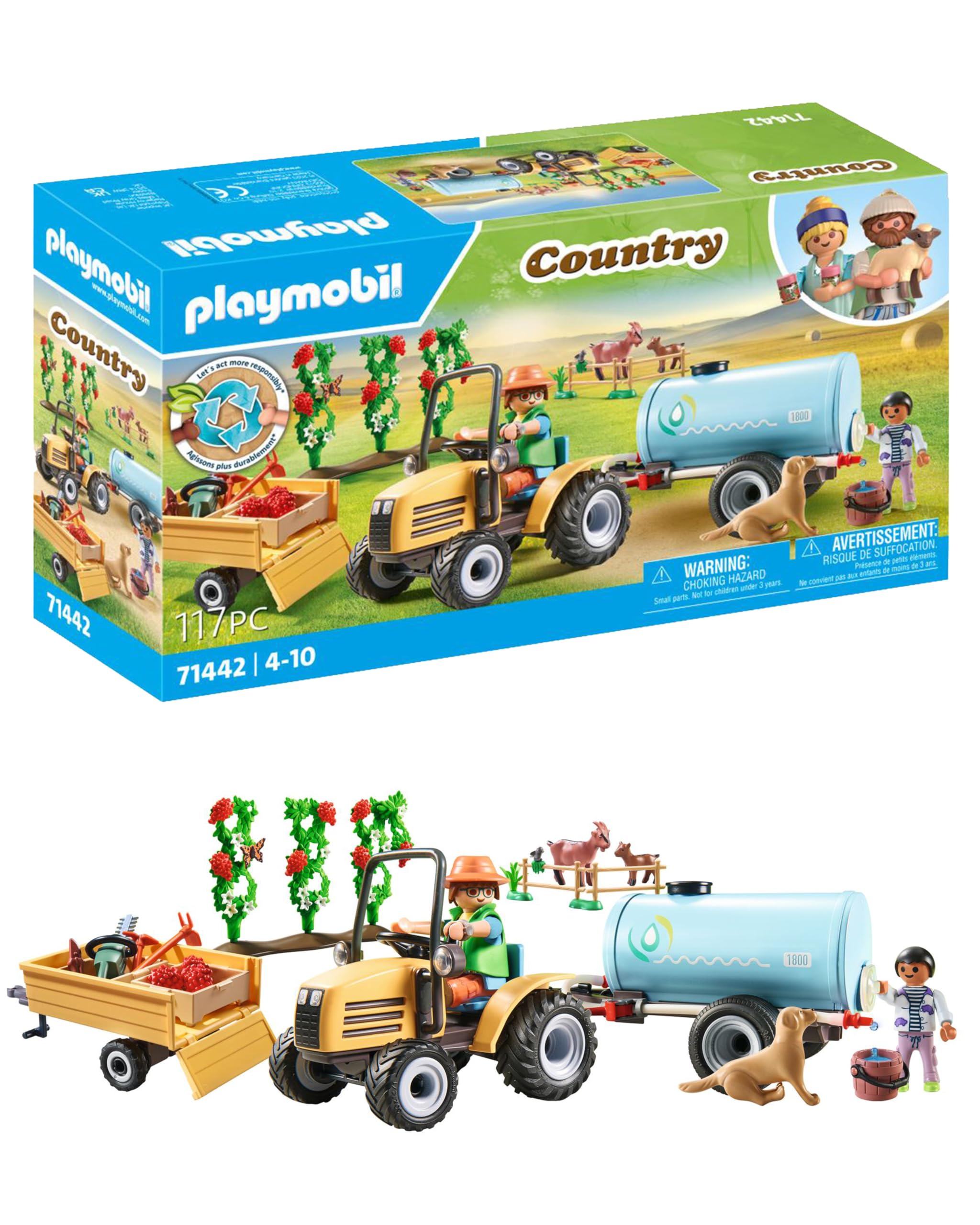Playmobil Country 71442 Trattore con Rimorchio Playset 117 Pezzi