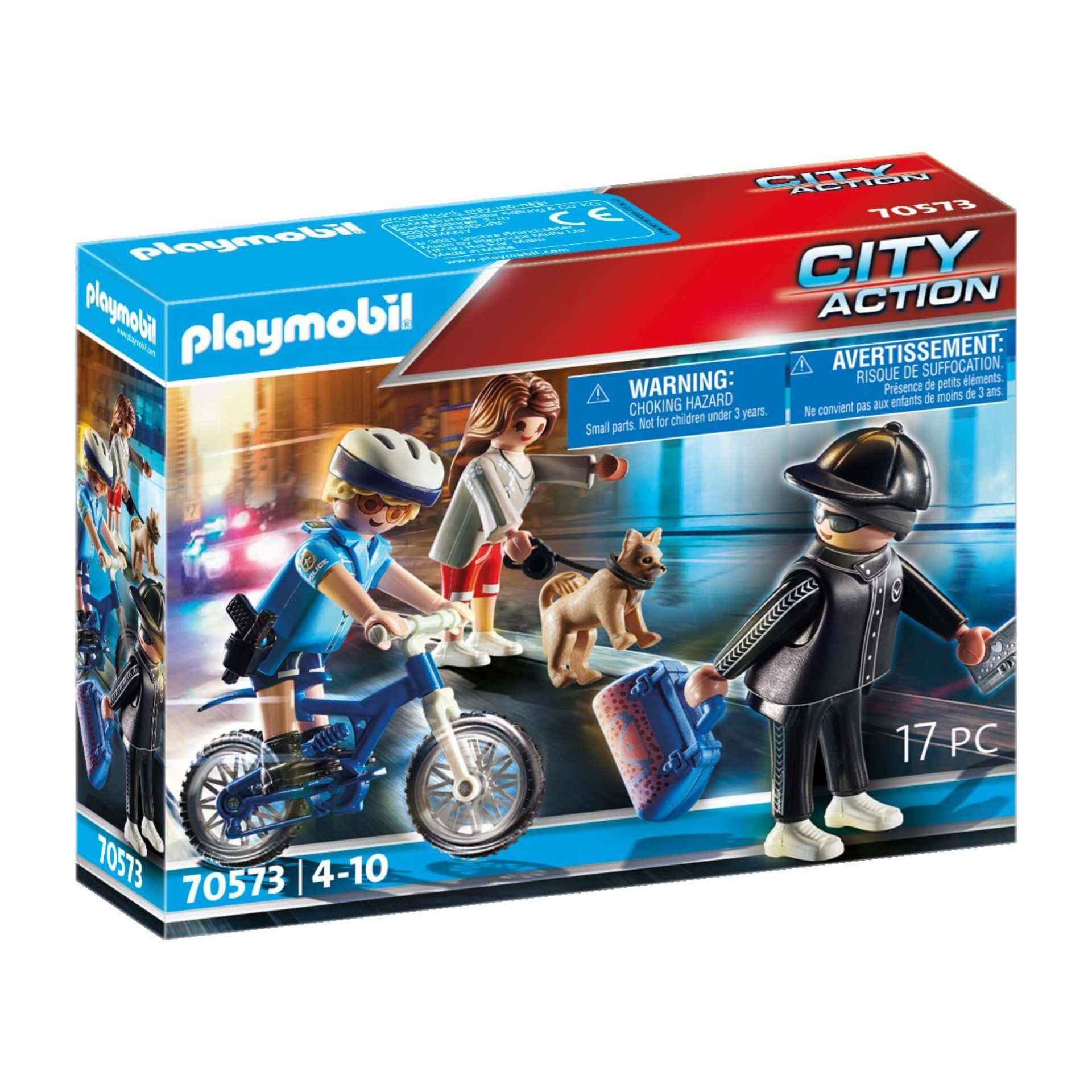 PLAYMOBIL City Action 70572 quad polizia con ladro 32 pezzi