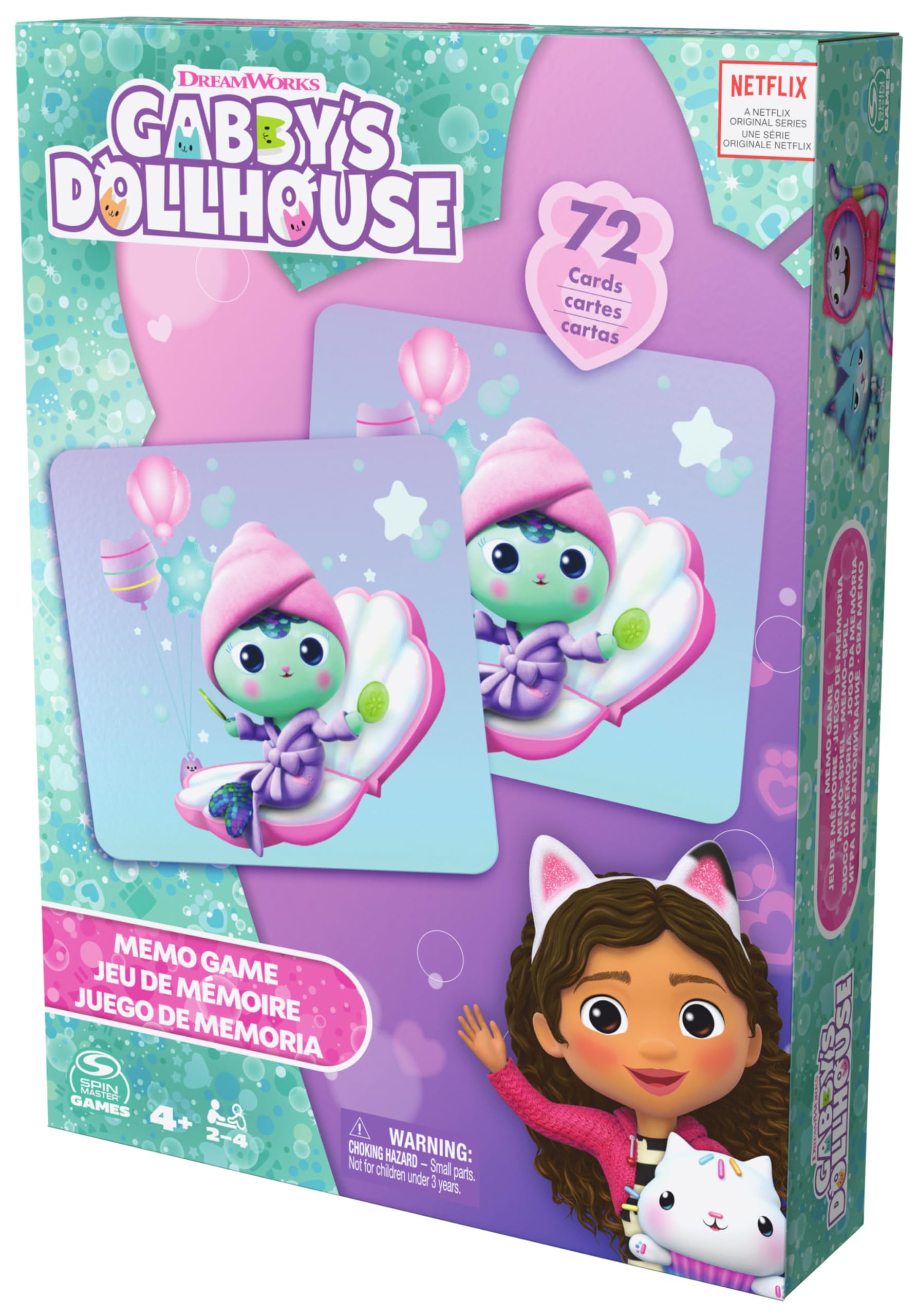 Spin Master Gabby Casa Bambole memory 72 carte gioco 4+ anni