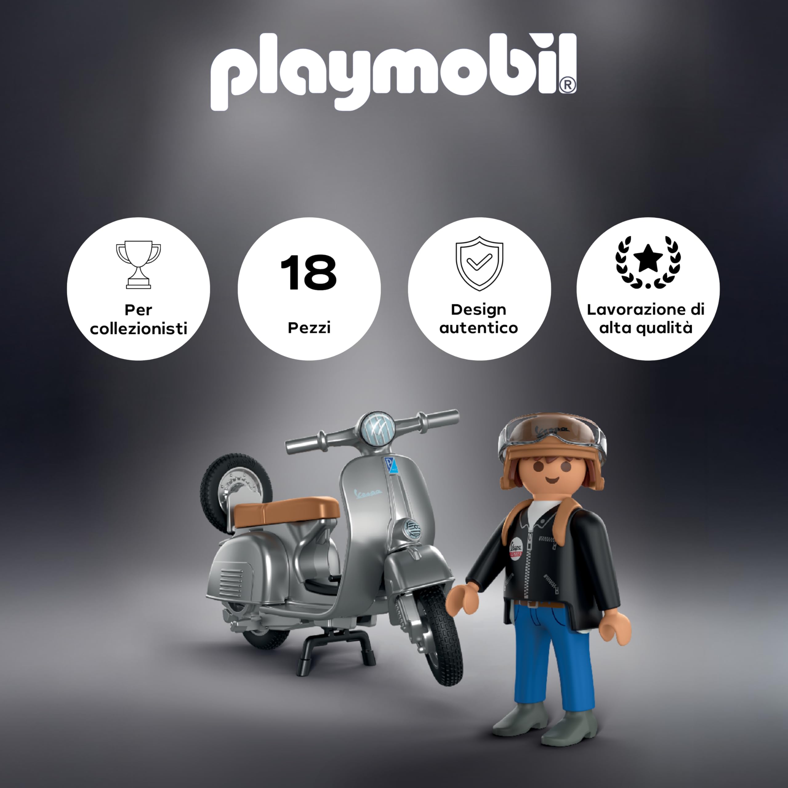 Playmobil Vespa 72282 80° Anniversario scooter crema 4+ anni