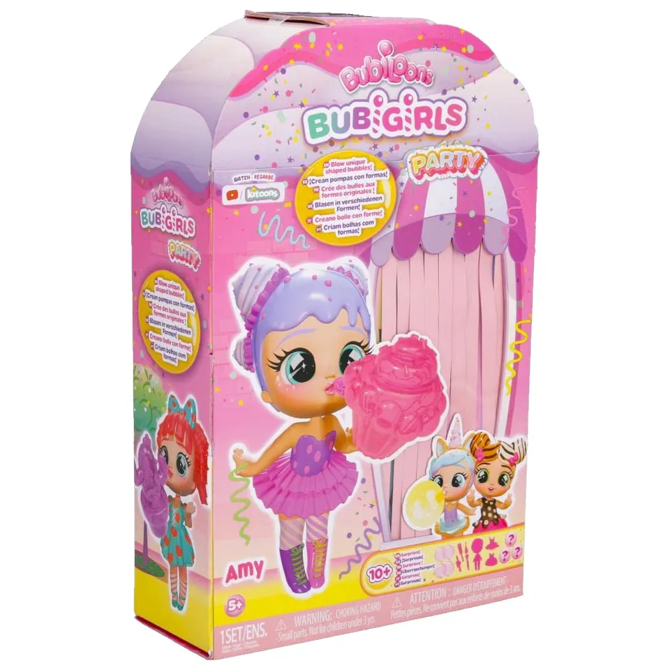 Bubiloons Bubigirls Amy bambola gonfia palloncini 12 accessori