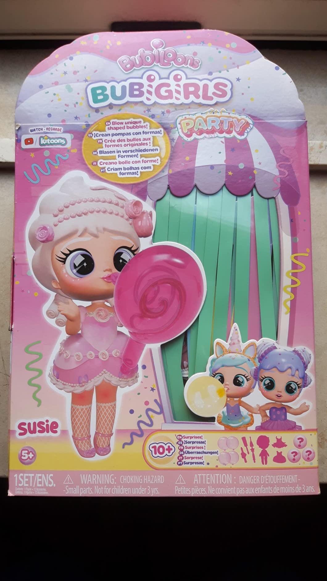 Bubiloons Bubigirls Susie bambola gonfia palloncini 12 accessori