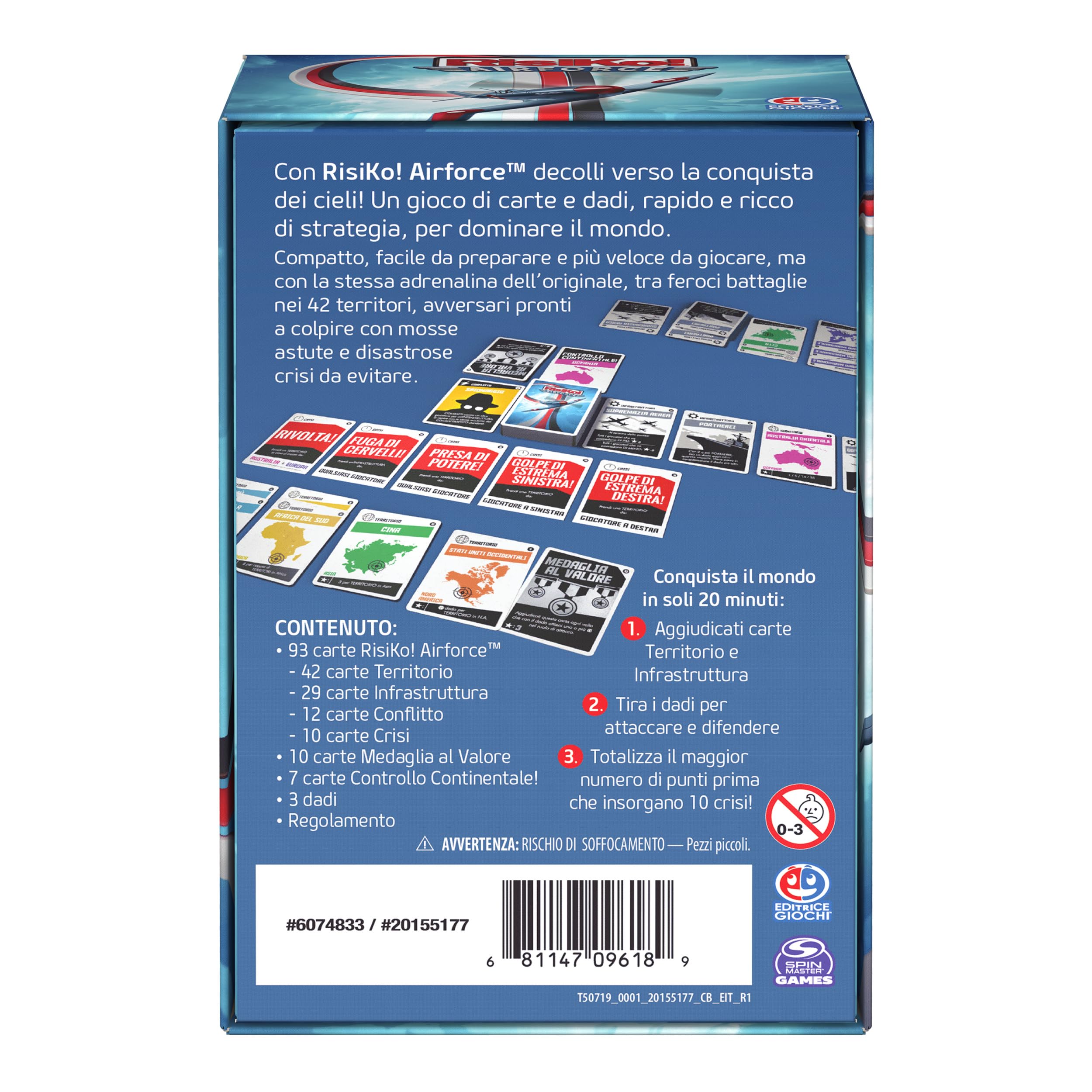 RisiKo Airforce Spin Master gioco carte strategico 10+ anni
