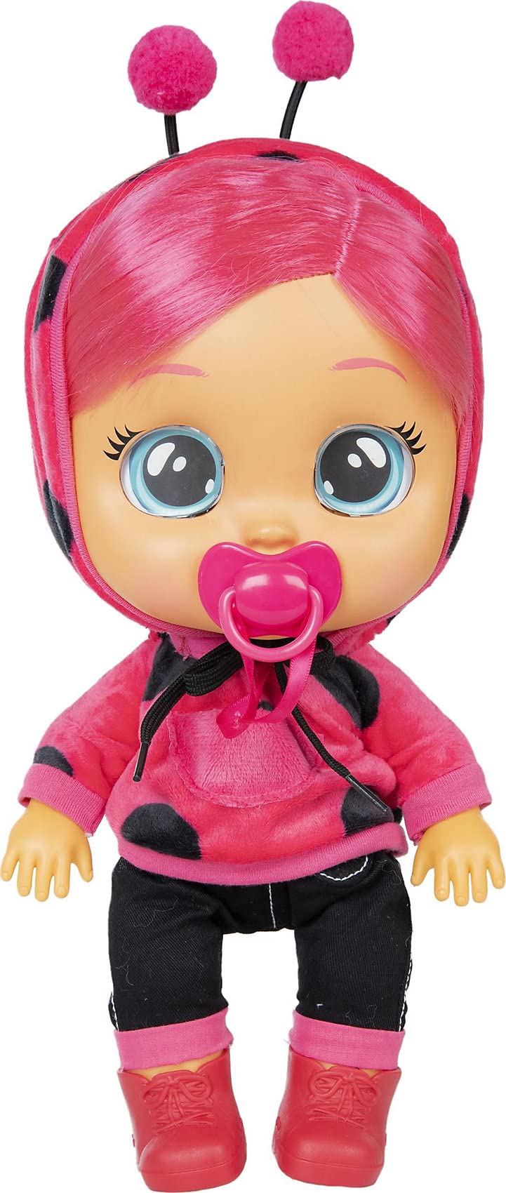 Imc Toys Cry Babies Dressy Lady bambola coccinella capelli rosa