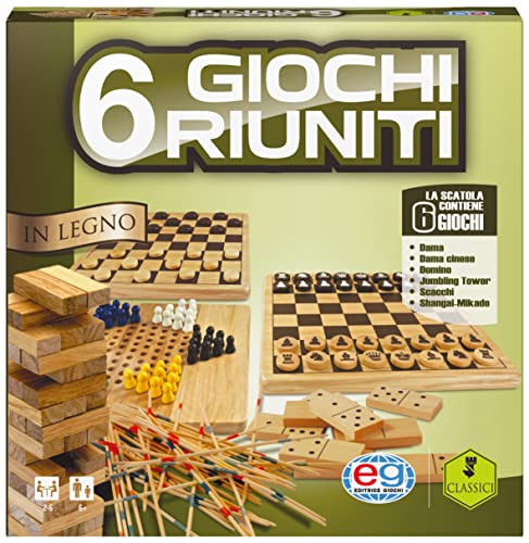 Spin Master Classic Games 6 Giochi Riuniti Gioco Legno