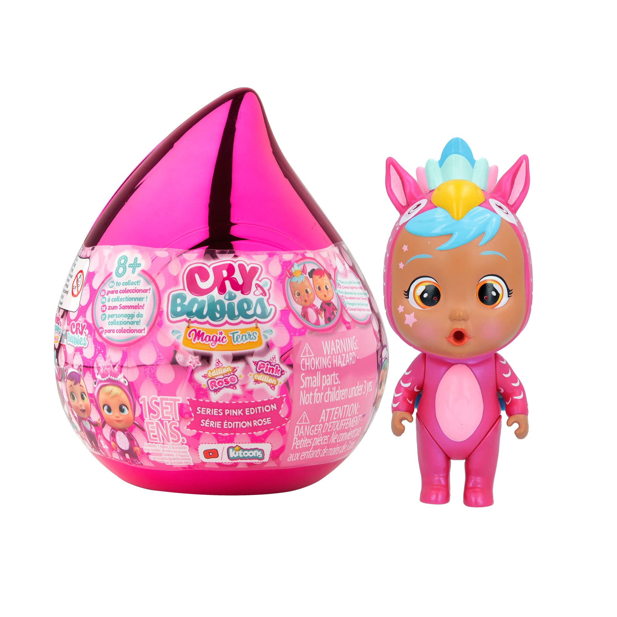 Cry Babies Magic Tears mini bambola rosa lacrime vere