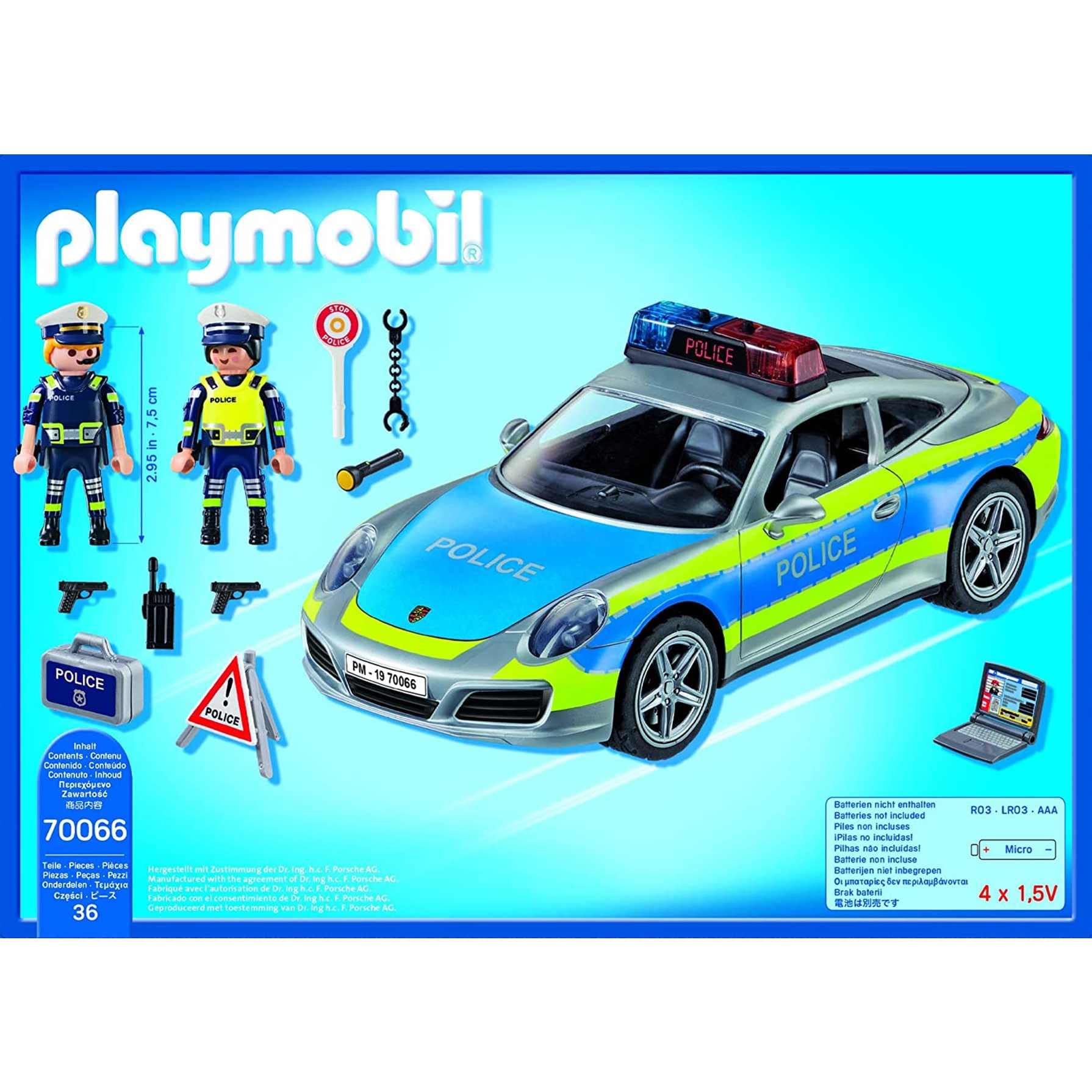 Playmobil 70066 Porsche 911 Carrera 4S Police con luci