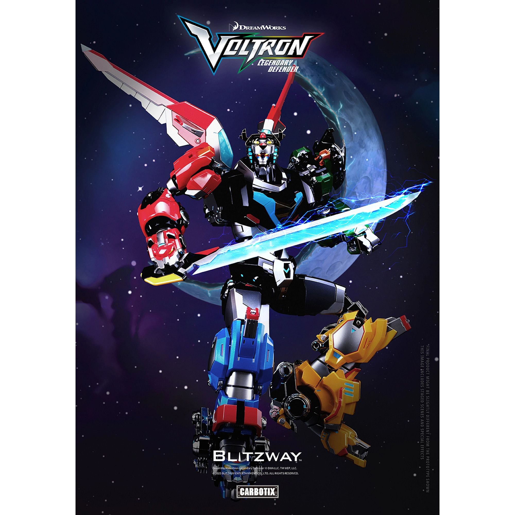 Blitzway Carbotix Voltron Legendary Defender action figure die-cast