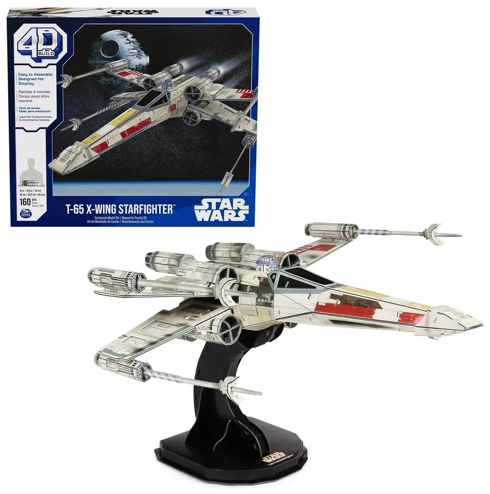 Spin Master 4D Build T-65 X-Wing Starfighter Puzzle 3D 160 Pezzi