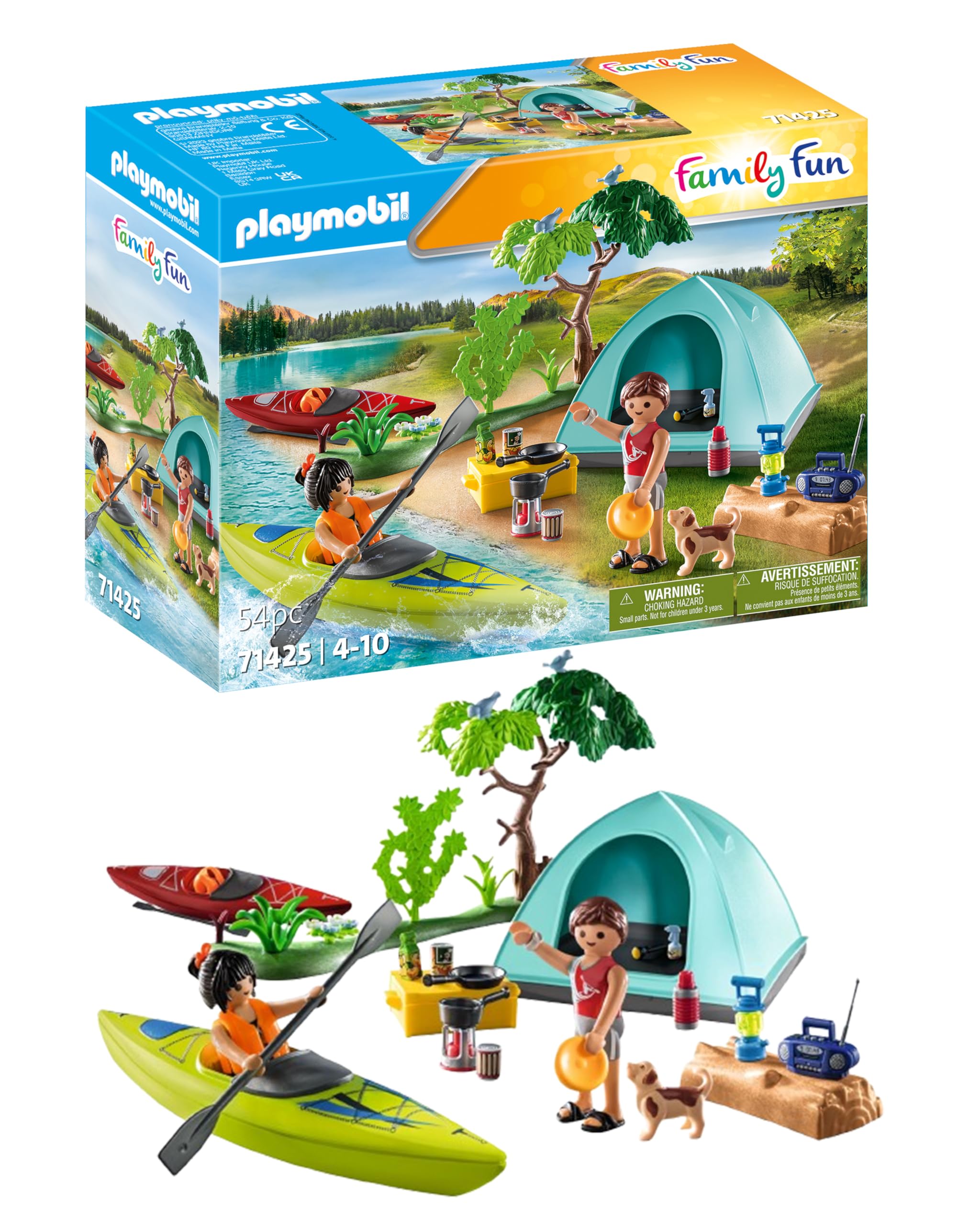 PLAYMOBIL My Life 71425 Avventura in Canoa campeggio 54 pezzi