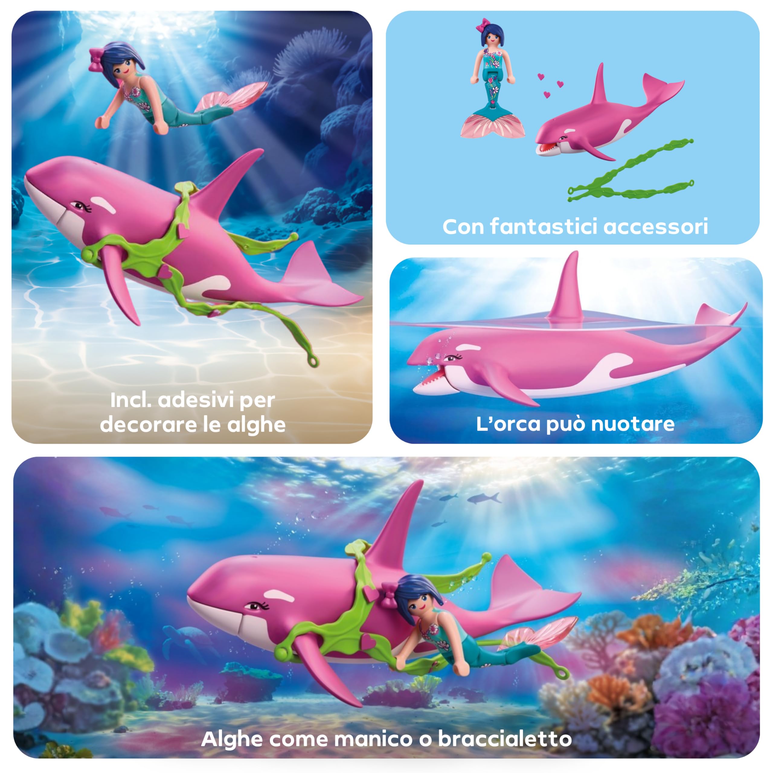 PLAYMOBIL Fantasy 72104 Matrimonio Sirene Orca Giocattolo 4 Anni